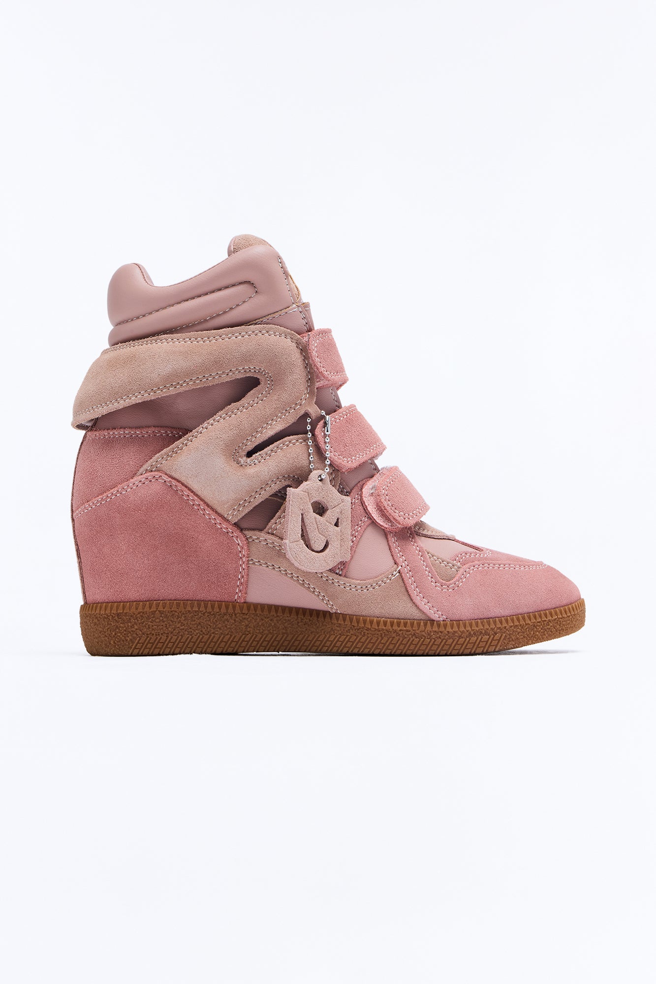 Steve Madden Mavis Suede Wedge Sneakers - Pink