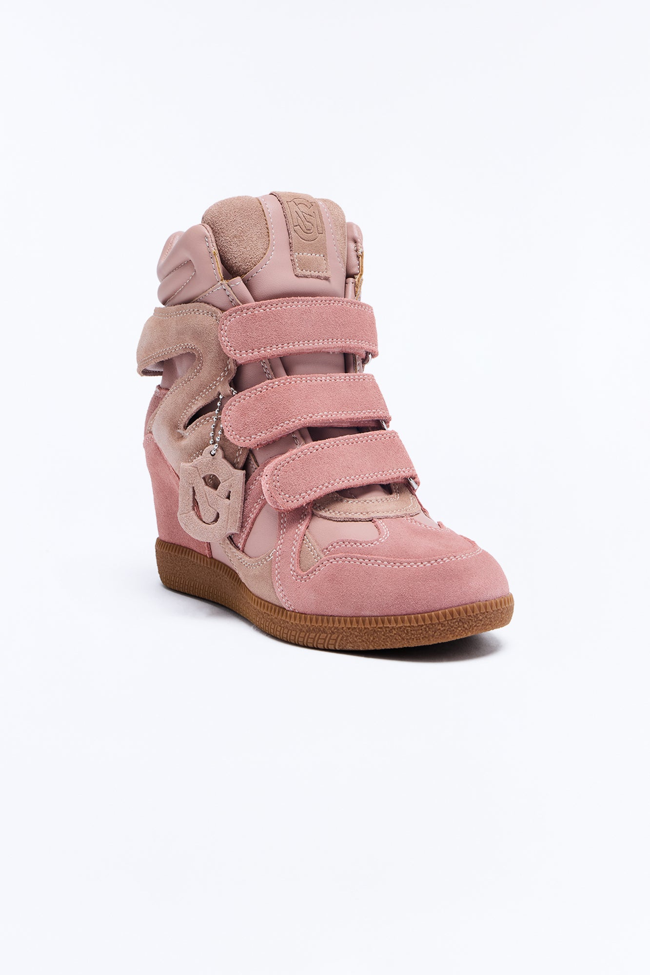 Steve Madden Mavis Suede Wedge Sneakers - Pink