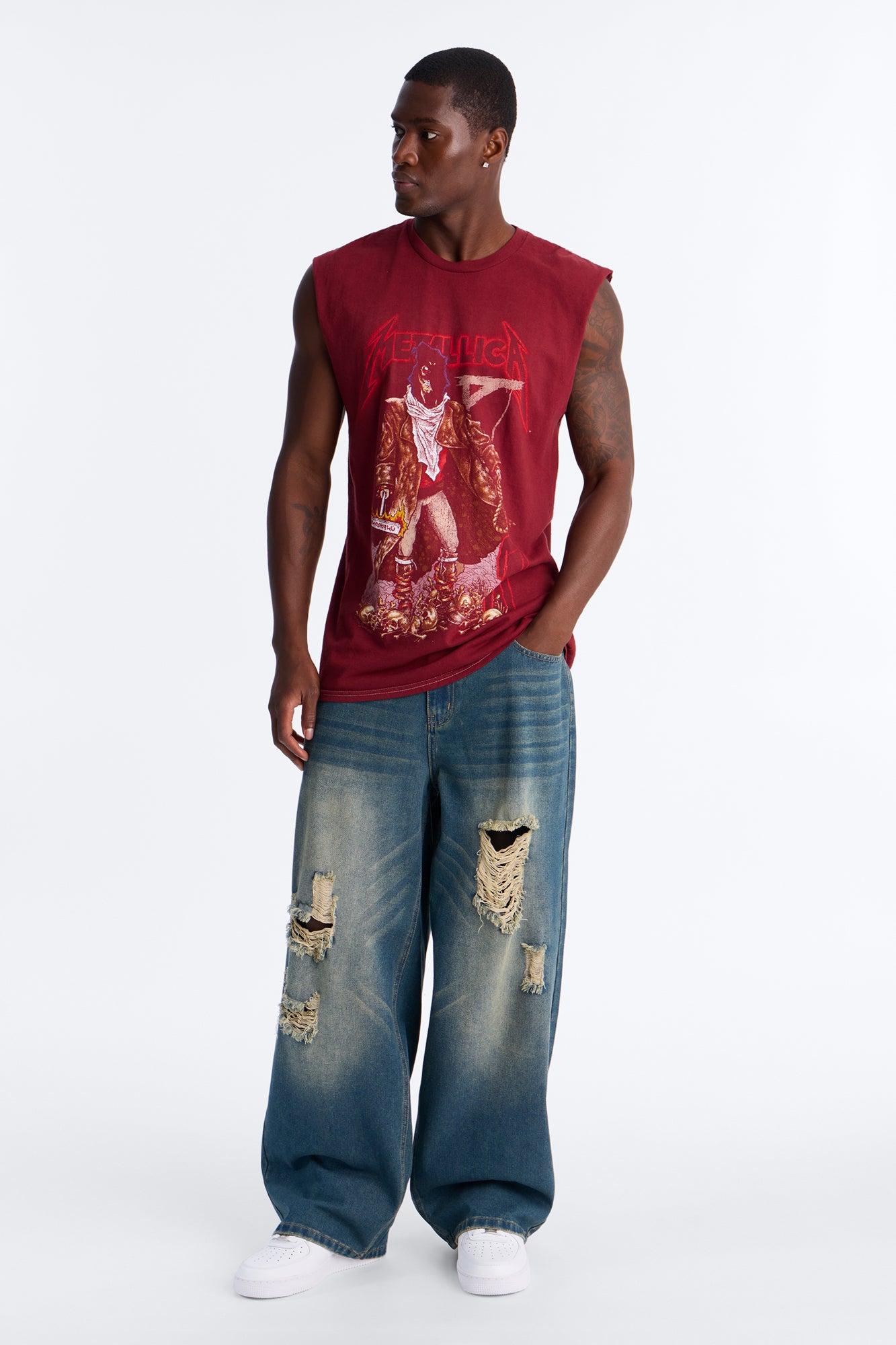 Metallica Unforgiven Executioner Vintage Muscle Tee - Red