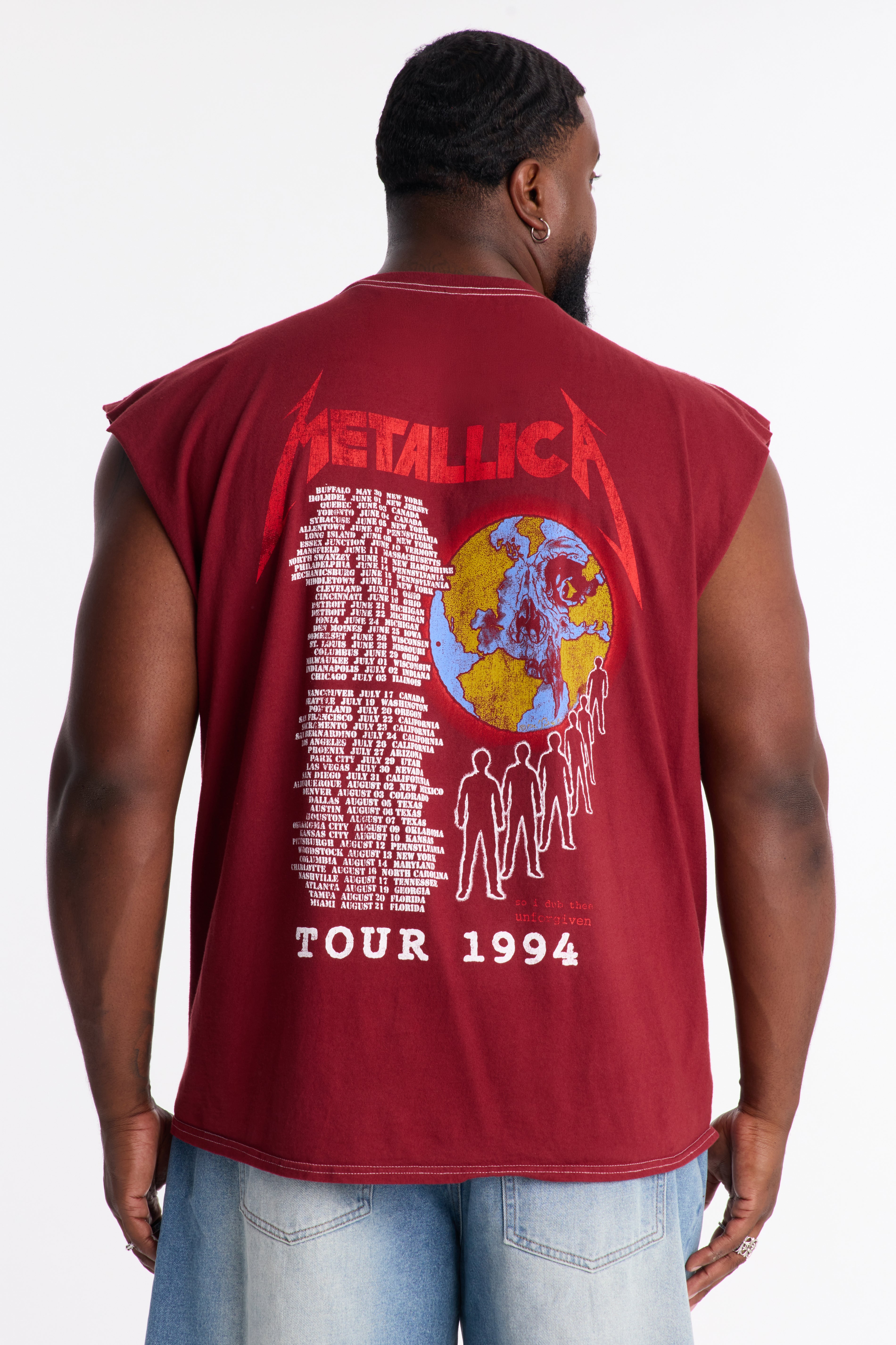 Metallica Unforgiven Executioner Vintage Muscle Tee - Red
