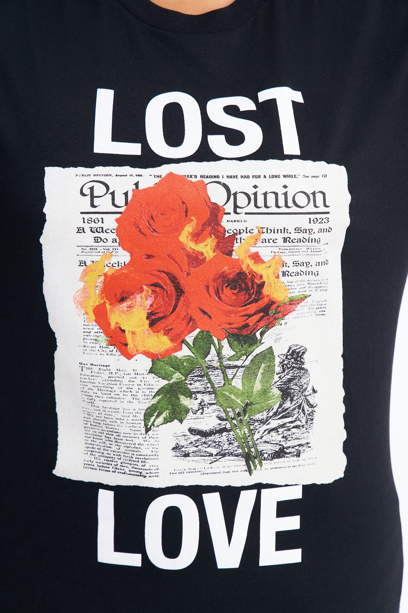 Lost In Love Graphic Tee - Black
