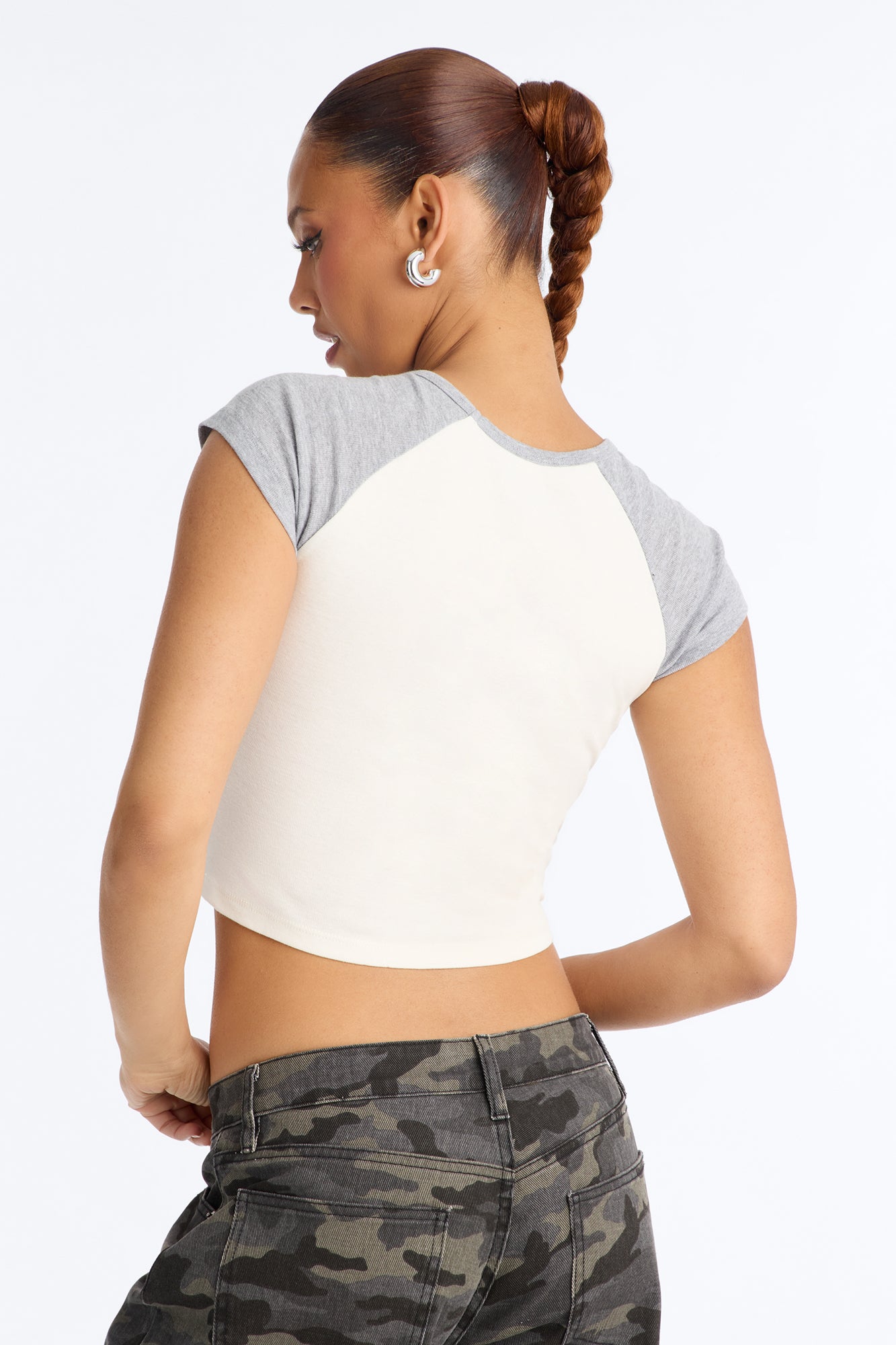 Hangover Club Raglan Baby Tee - White/combo