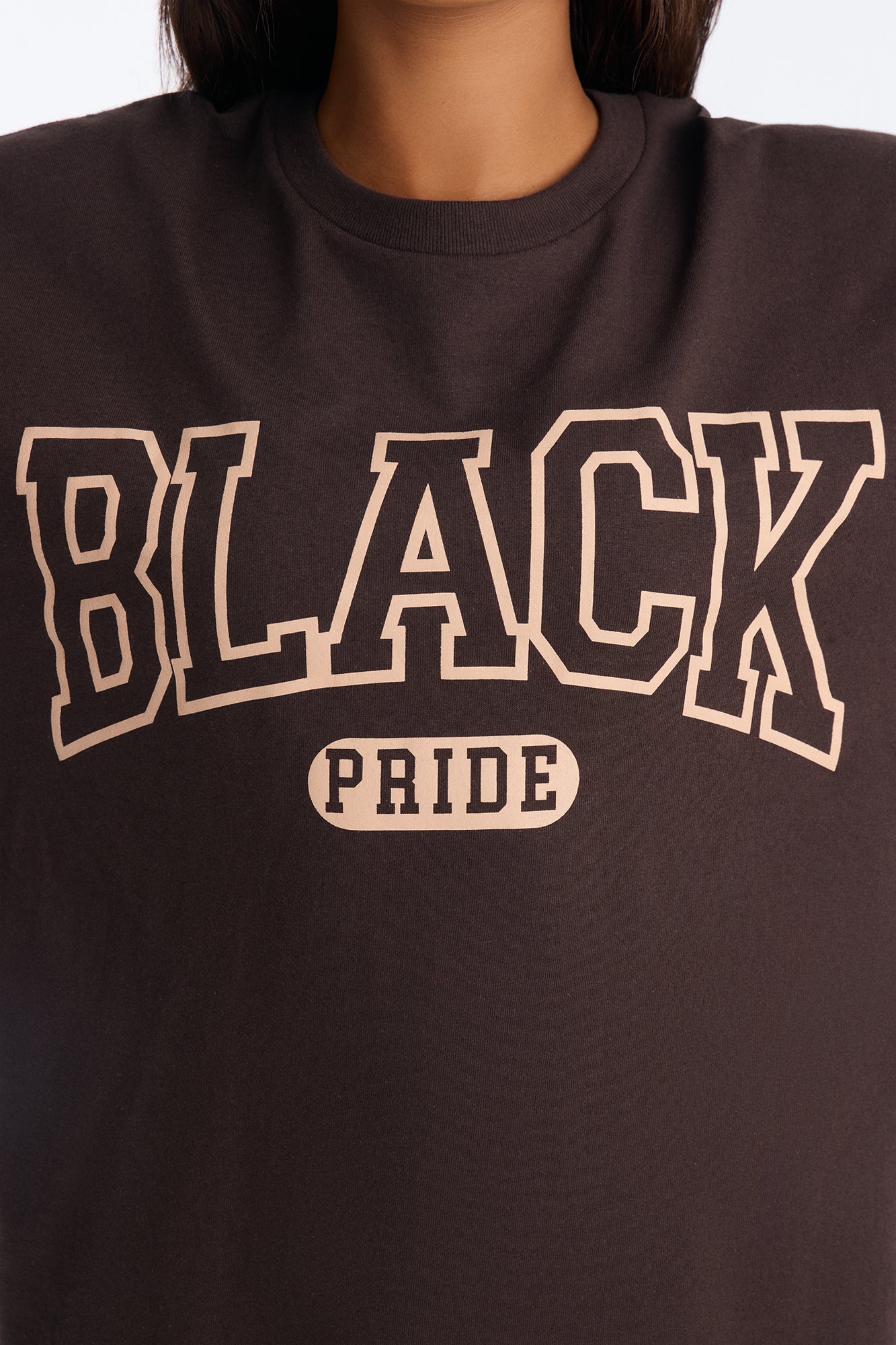 Black Pride Varsity Tee - Chocolate