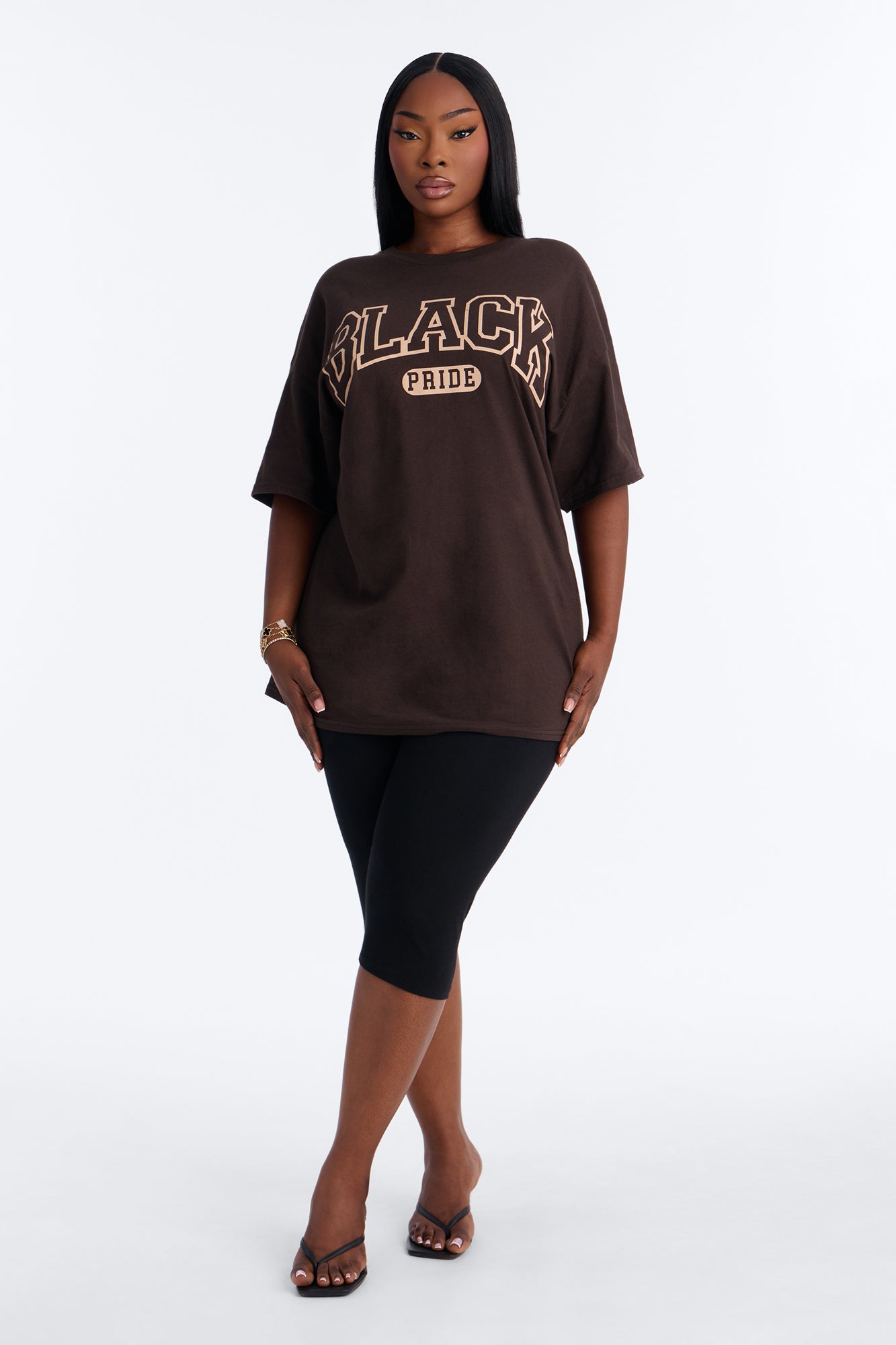 Black Pride Varsity Tee - Chocolate