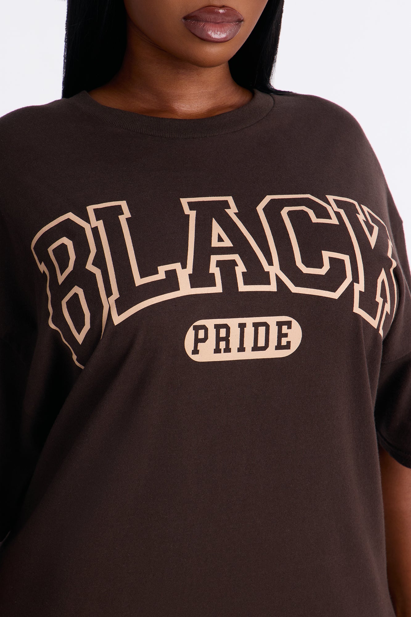 Black Pride Varsity Tee - Chocolate