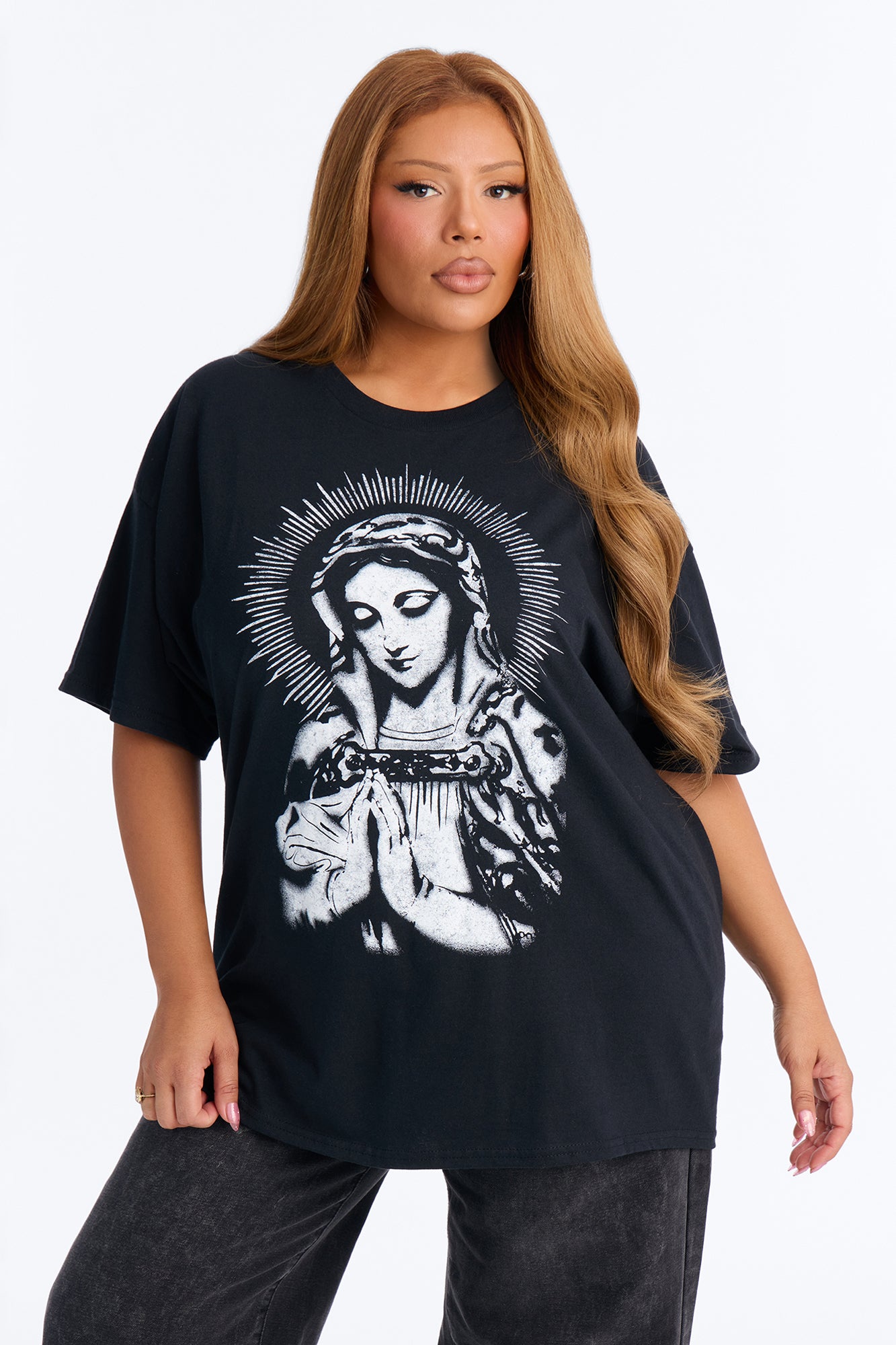 Sacred Saint Prayers Tee - Black