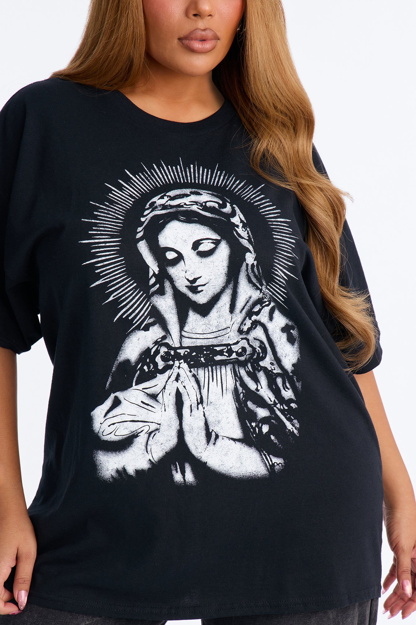 Sacred Saint Prayers Tee - Black