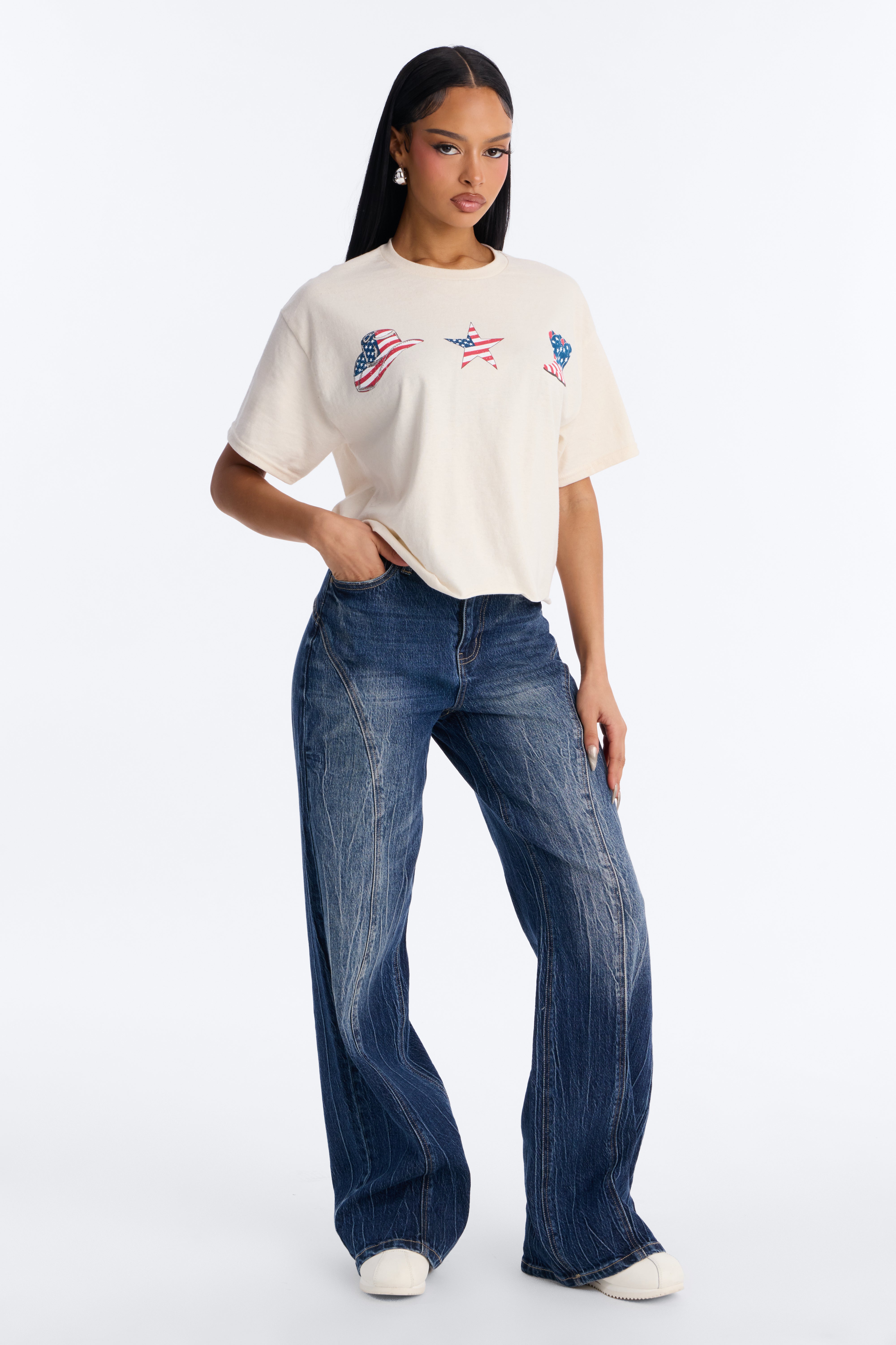 All American Western Tee - Off White