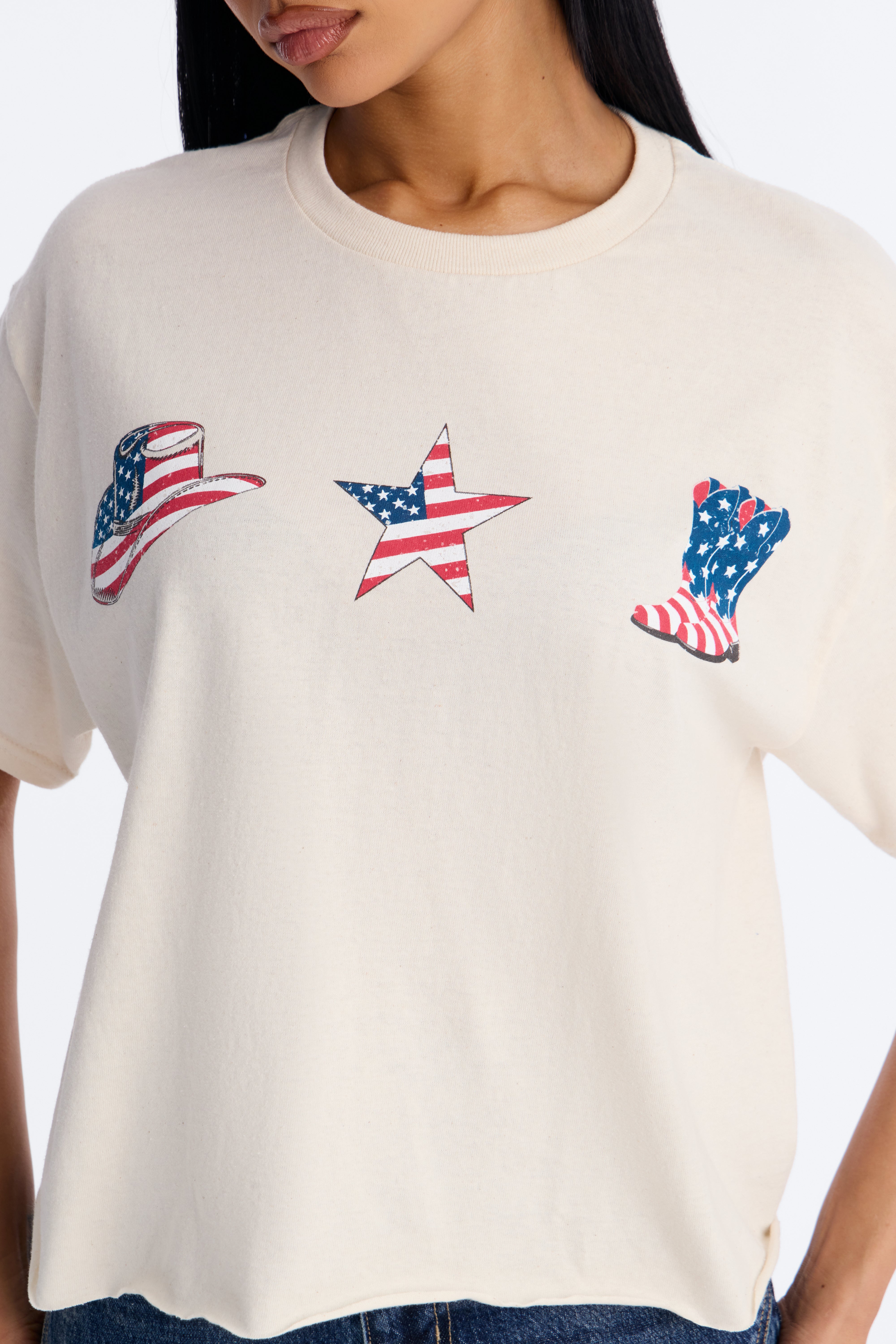 All American Western Tee - Off White