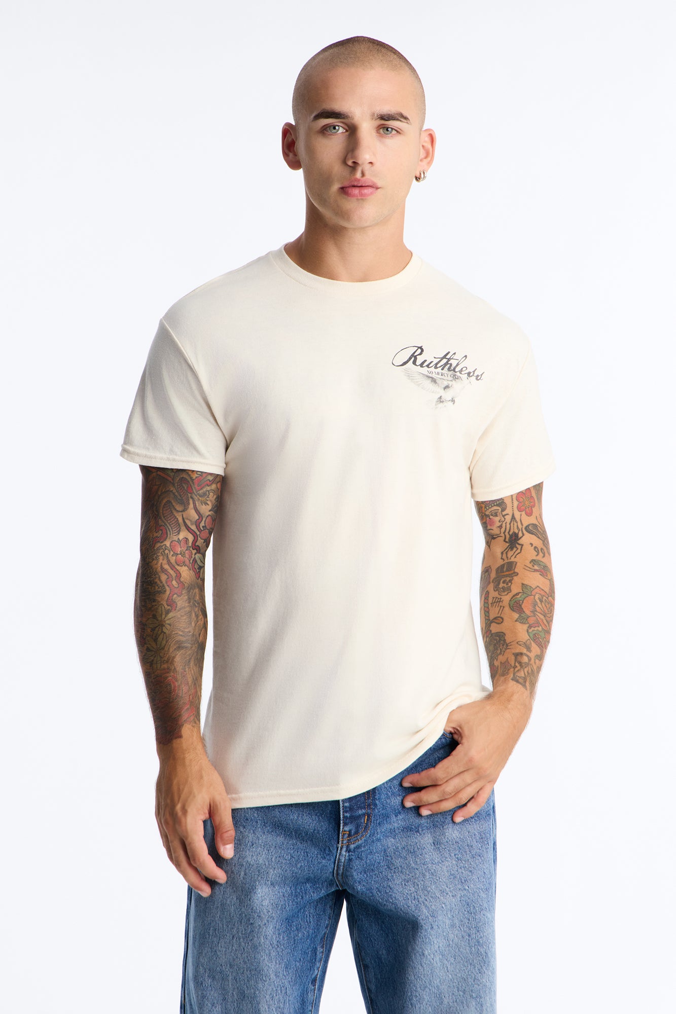 Ruthless No Mercy Given Short Sleeve Tee - Natural