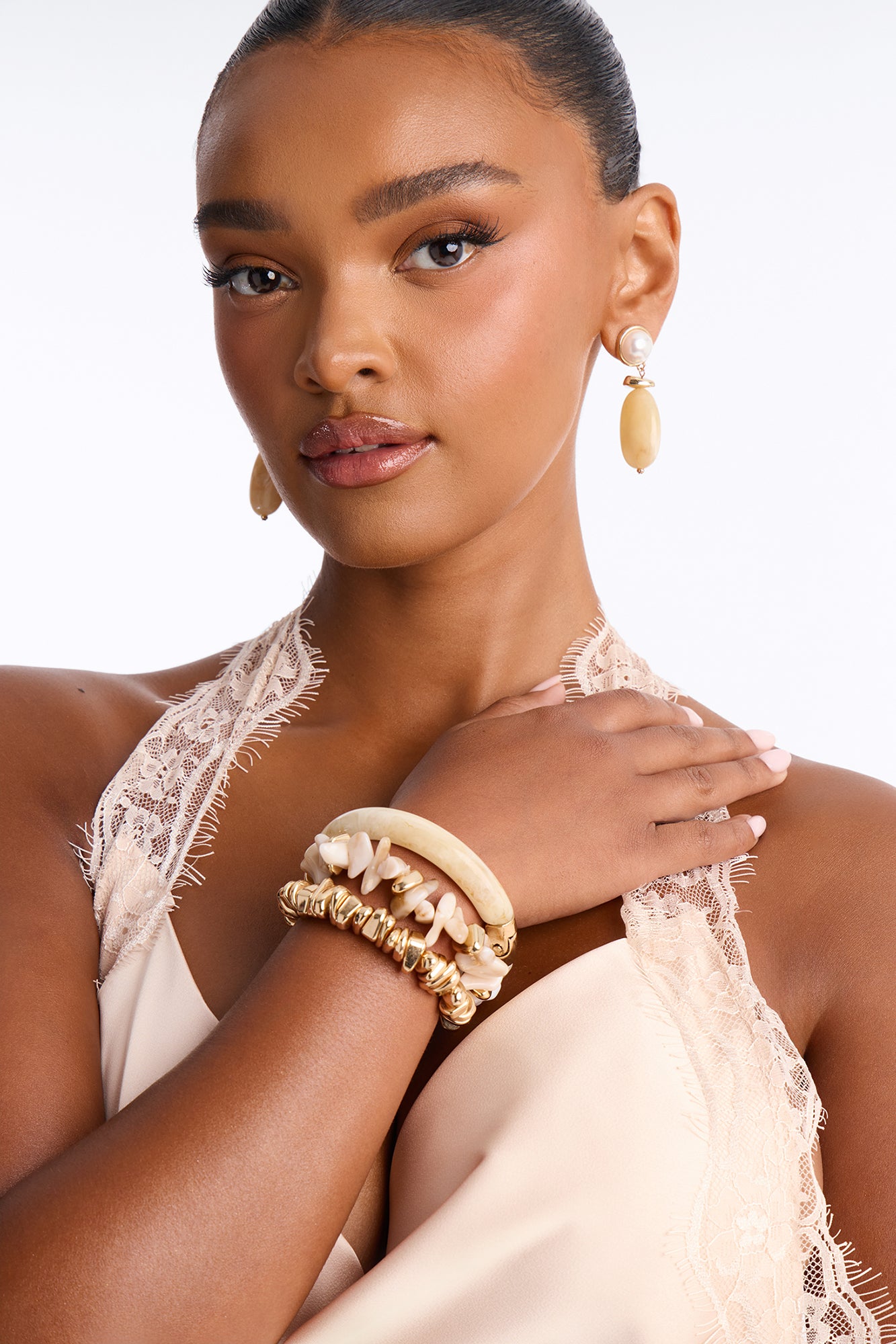 Paradise Villa 3 Piece Bracelet Set - Gold/combo