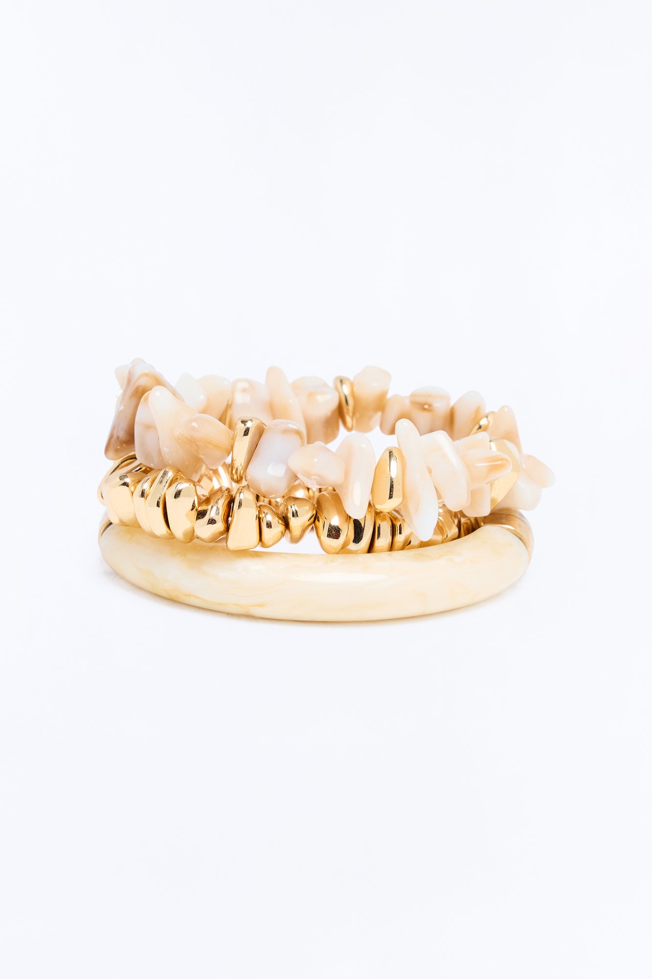 Paradise Villa 3 Piece Bracelet Set - Gold/combo