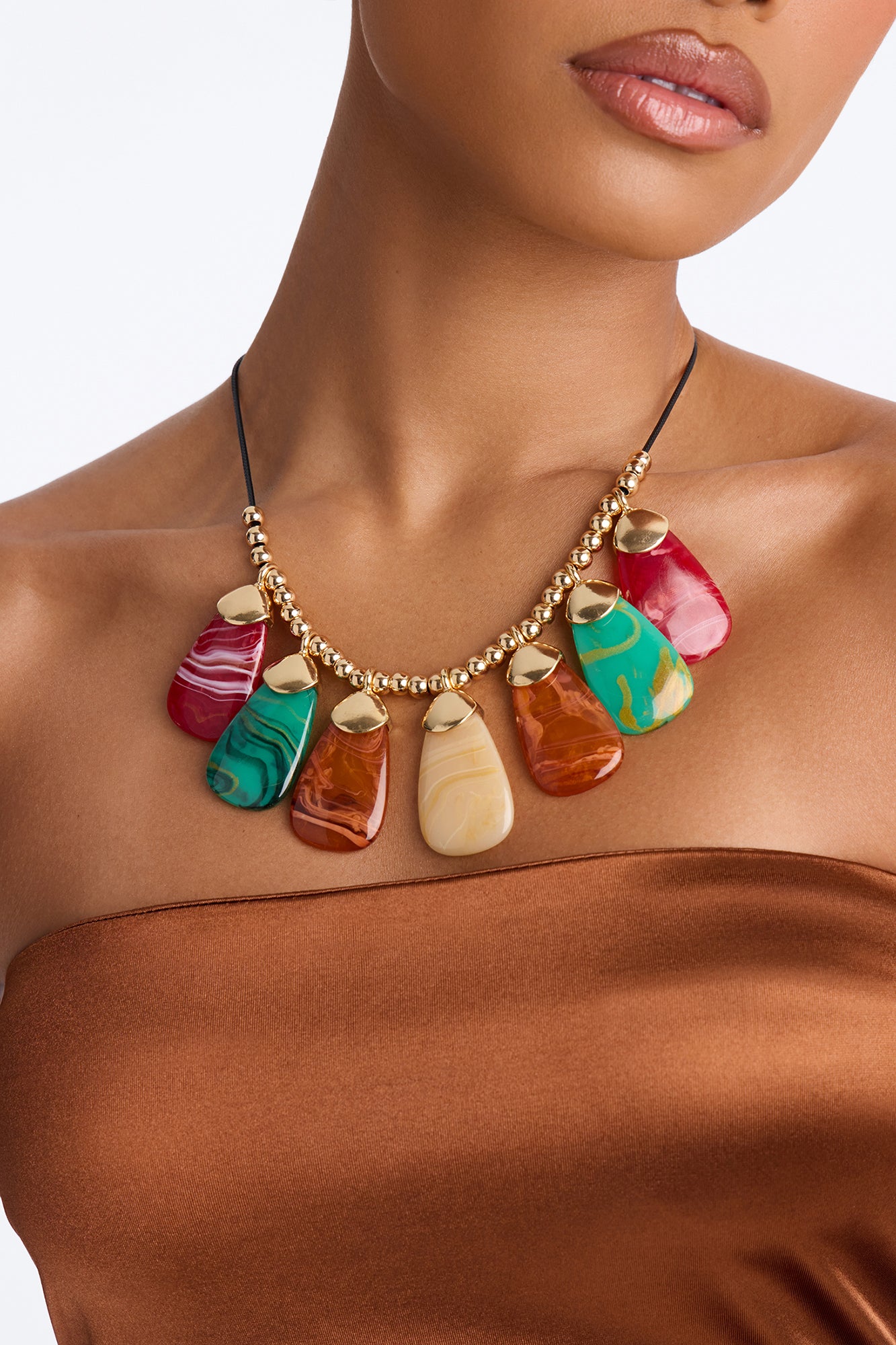 Cabana Cool Down Jeweled Necklace - Multi Color