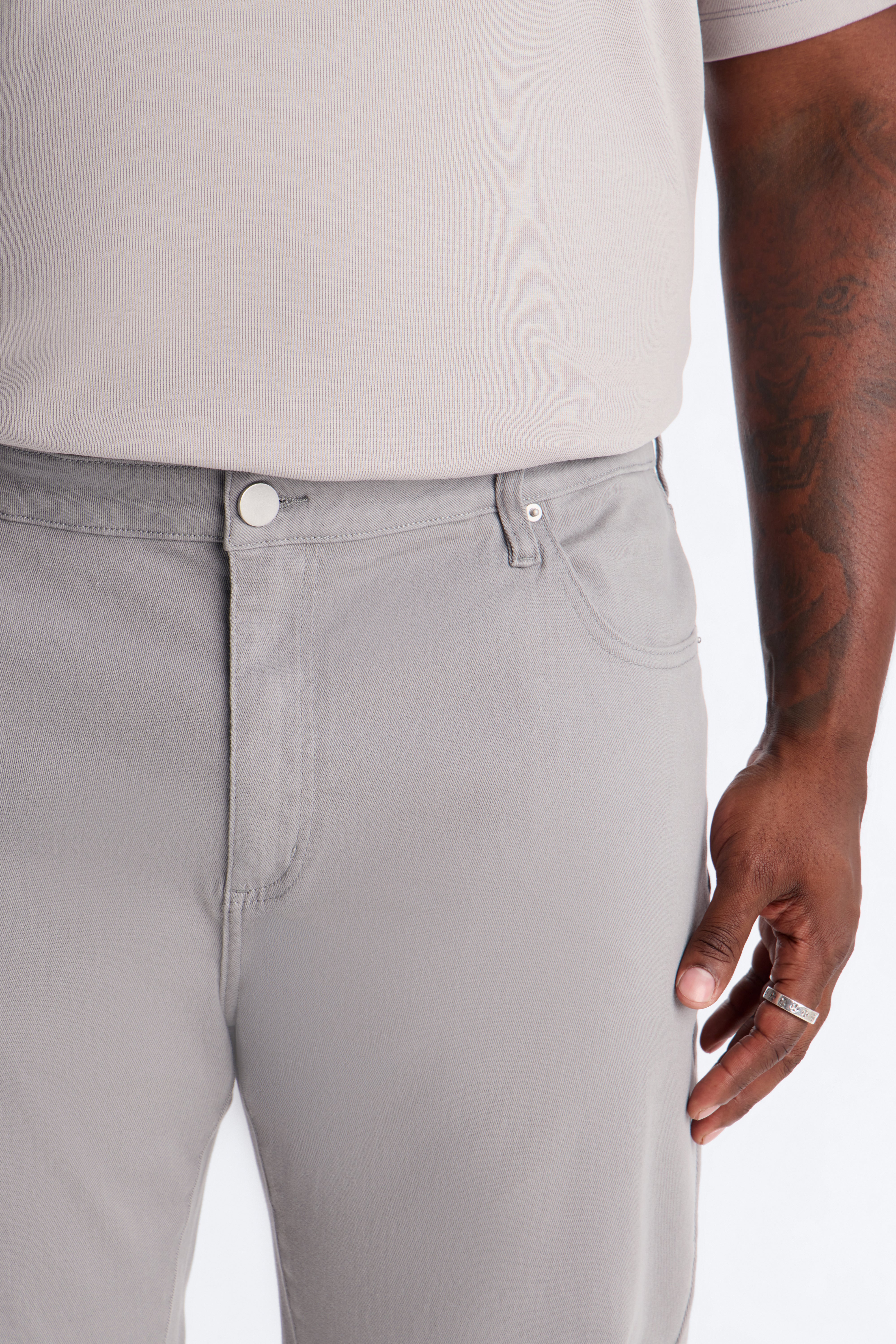 Mike Straight Taper Jeans - Grey