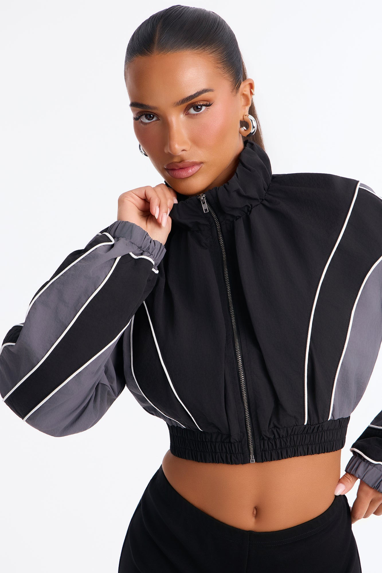 New Era Colorblock Windbreaker Jacket - Black/combo