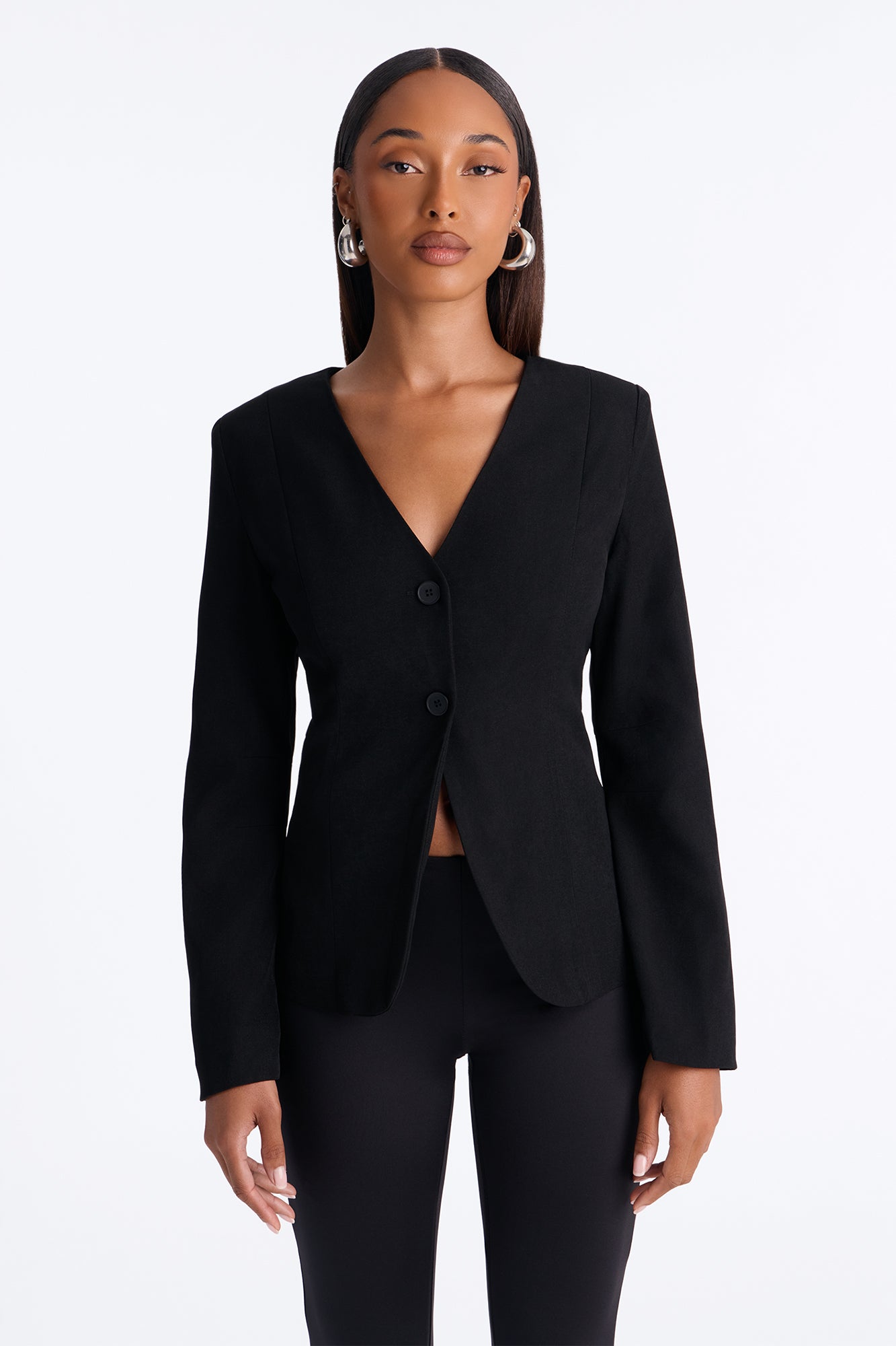 Renata Fitted Blazer - Black