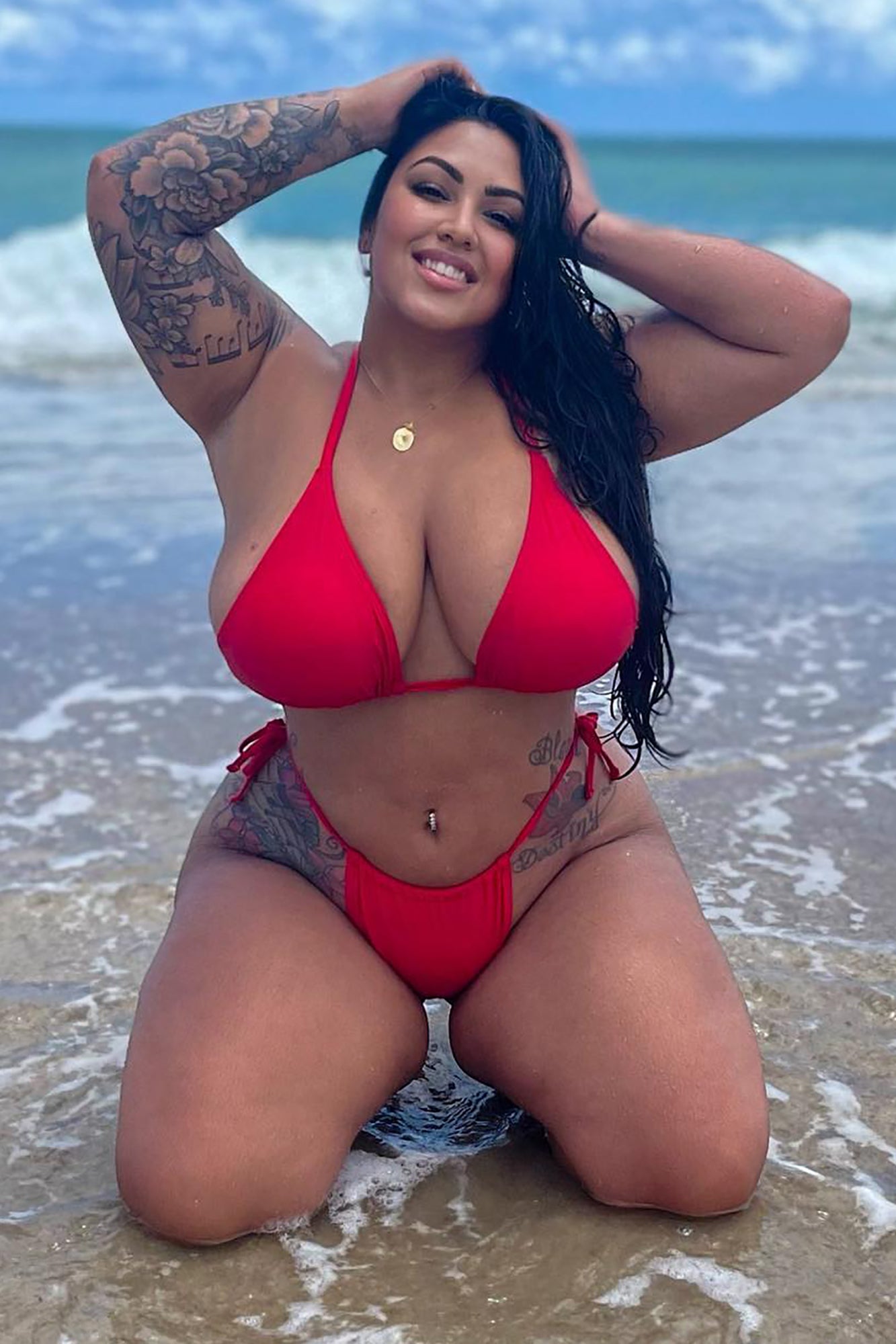 Maui Mix And Match Triangle Bikini Top - Red