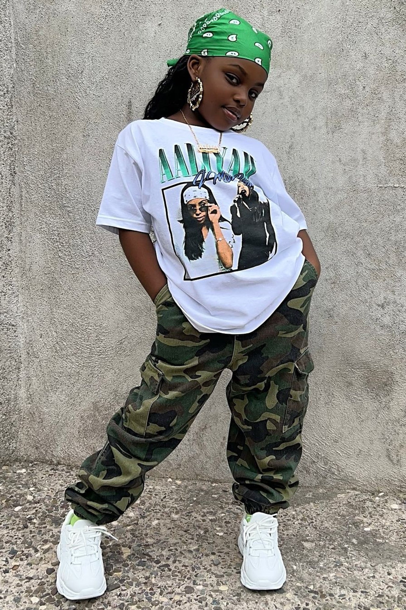Mini Cadet Kim Oversized Camo Pants - Camouflage
