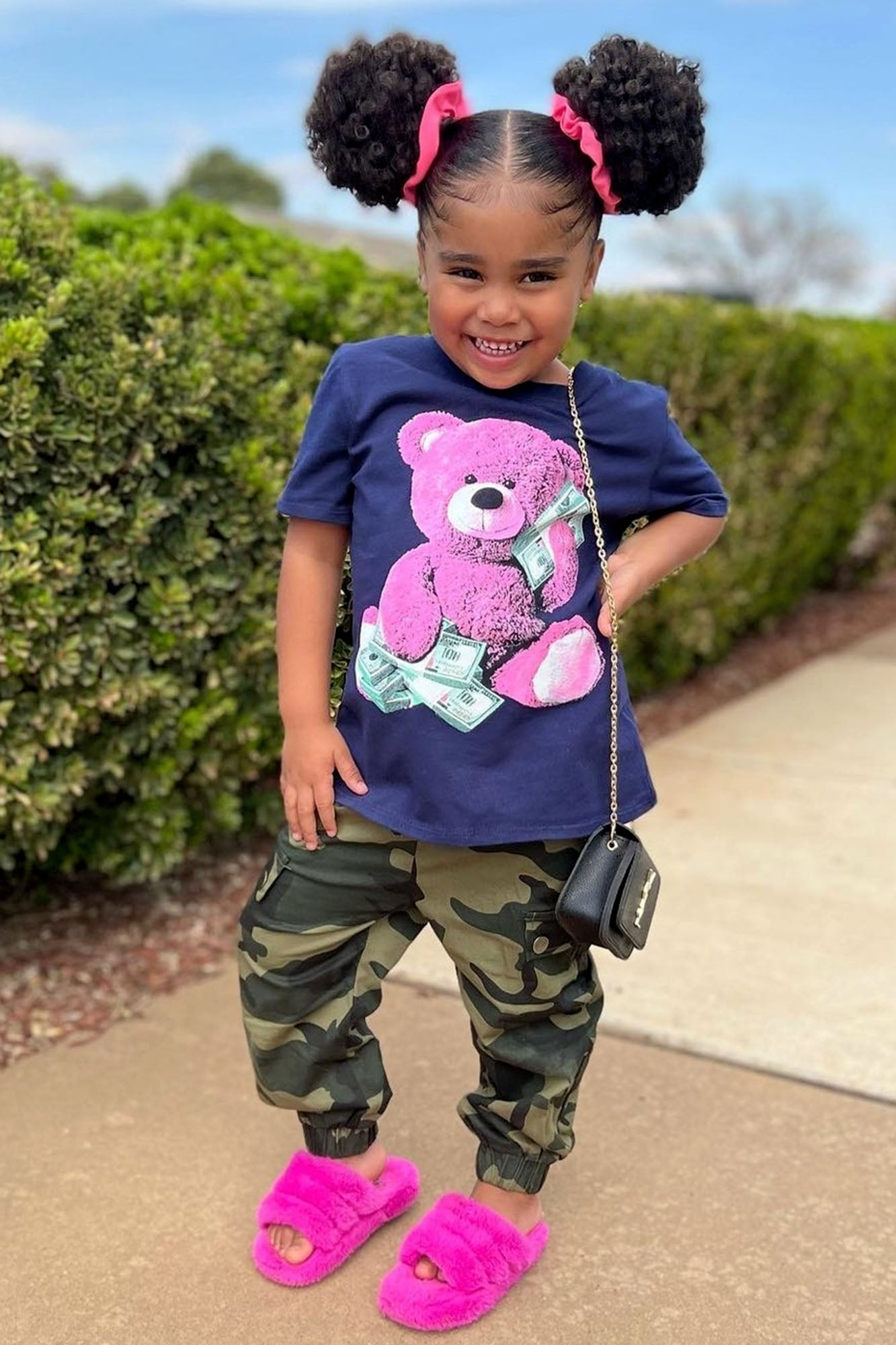 Mini Cadet Kim Oversized Camo Pants - Camouflage