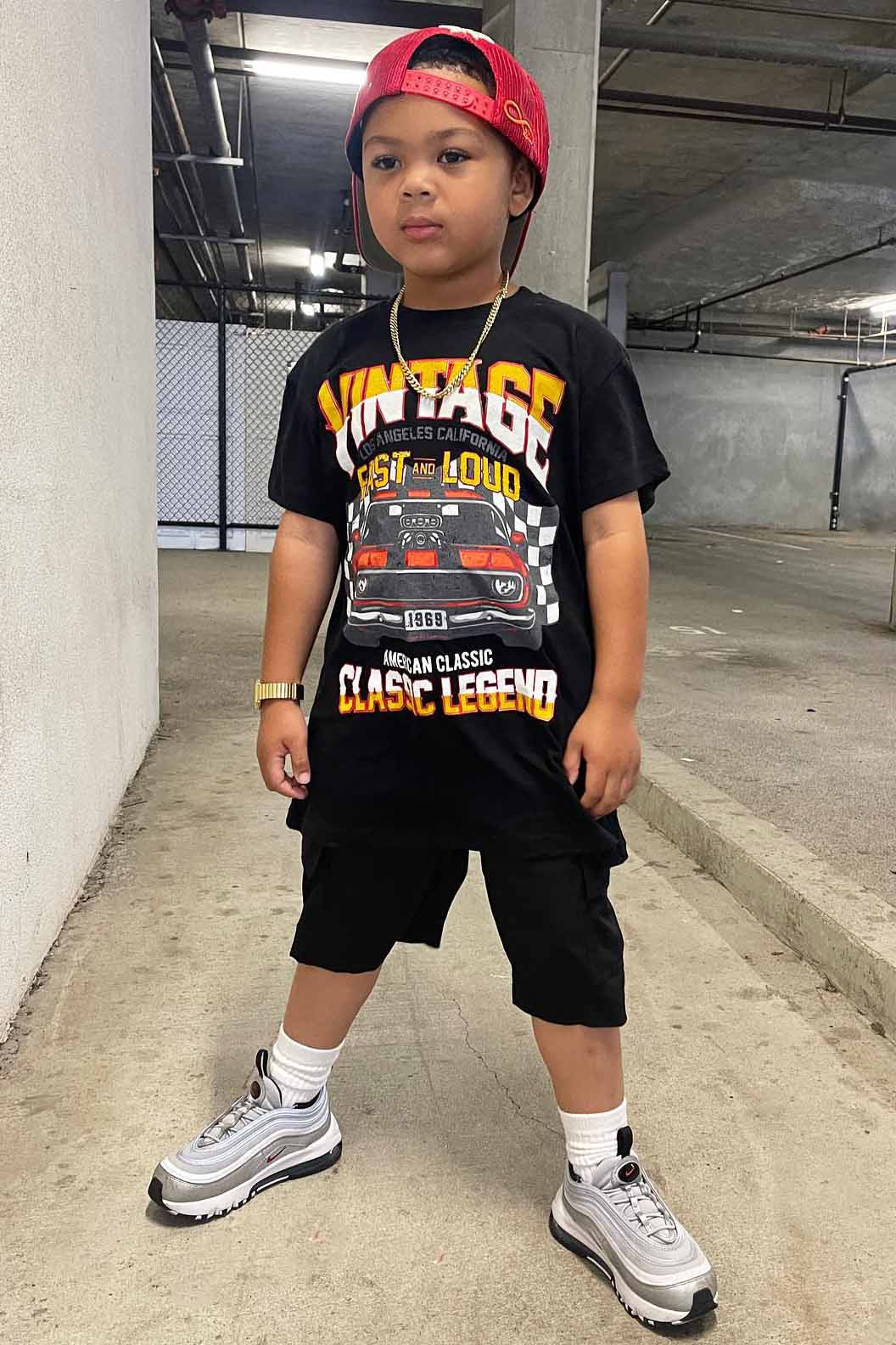 Mini Fast And Loud Short Sleeve Tee - Black