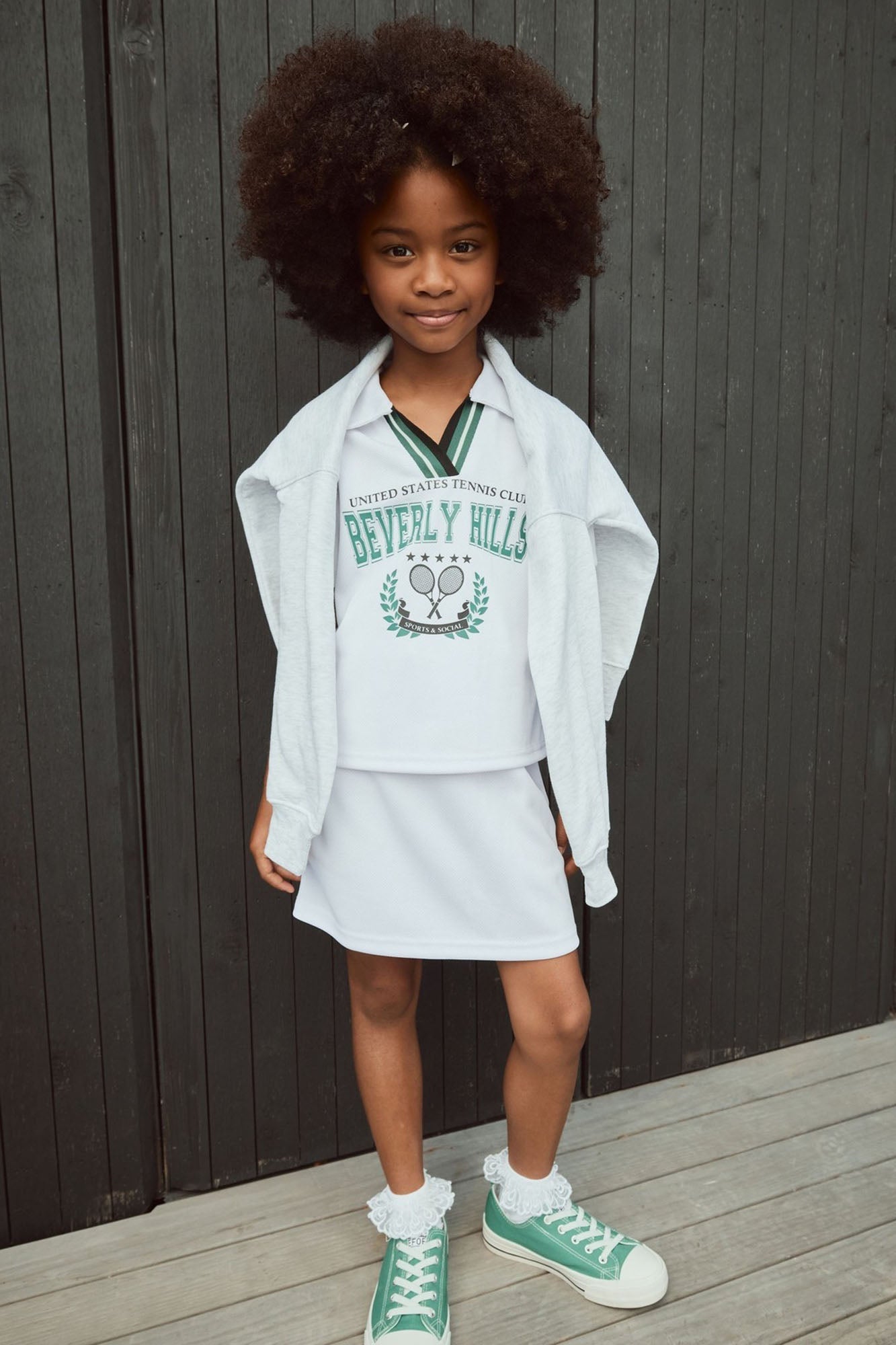 Mini Here To Serve Skirt Set - White/combo