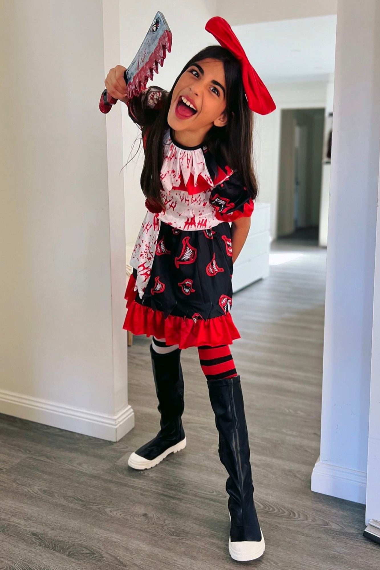 Mini Killer Clown Costume - Black/Red