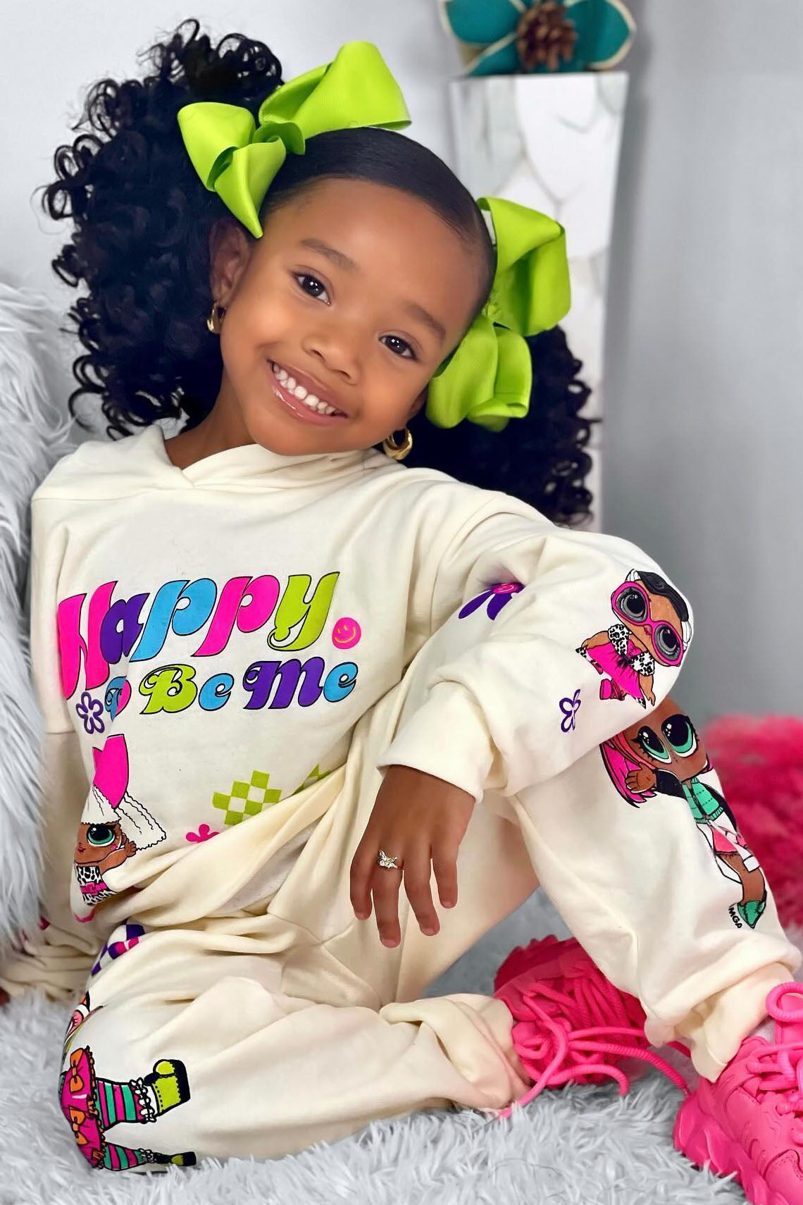 Mini LOL Surprise Happy Thoughts Fleece Jogger Set - Ivory