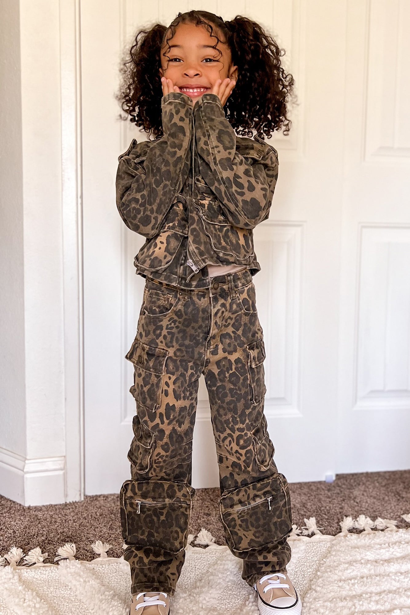Mini Leopard Lily Cargo Pant - Leopard