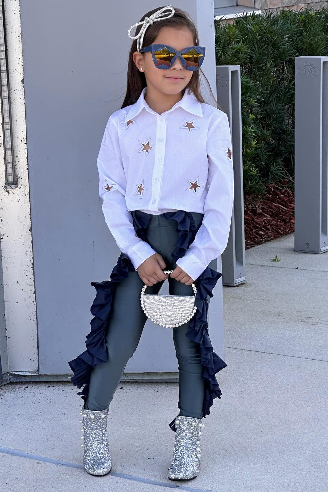 Mini Lookin Like A Star Shirt - White/Silver