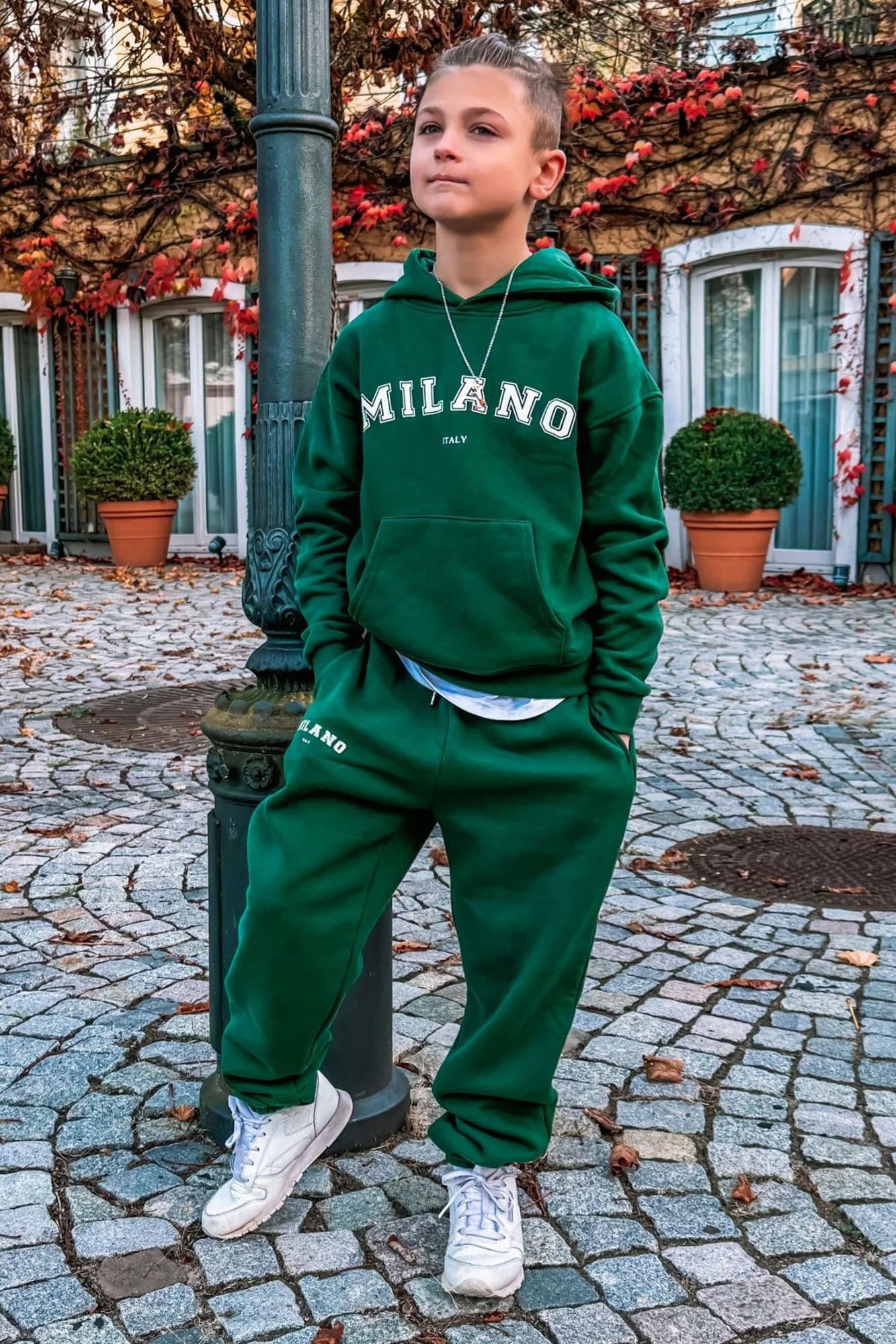 Mini Milano Sweatpant Set - Hunter