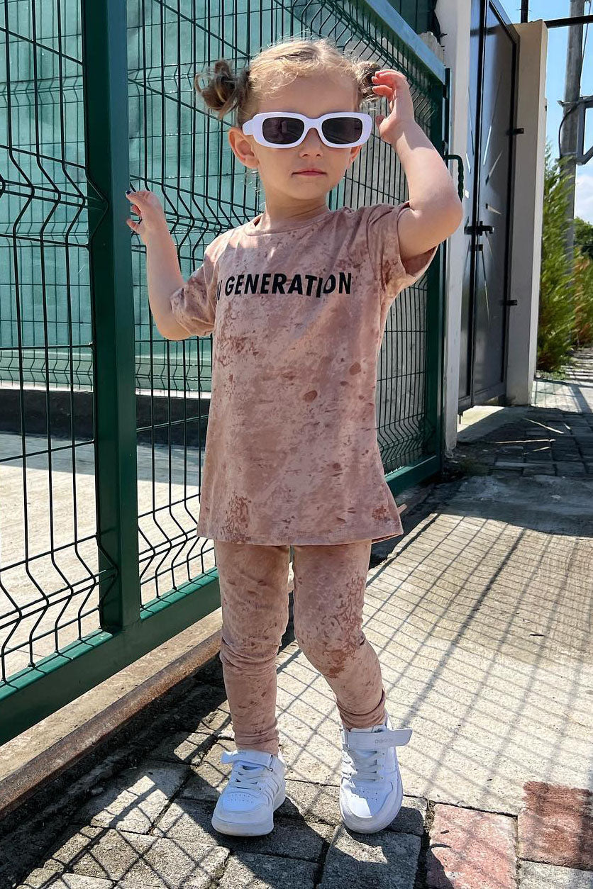 Mini New Generation Legging Set - Taupe