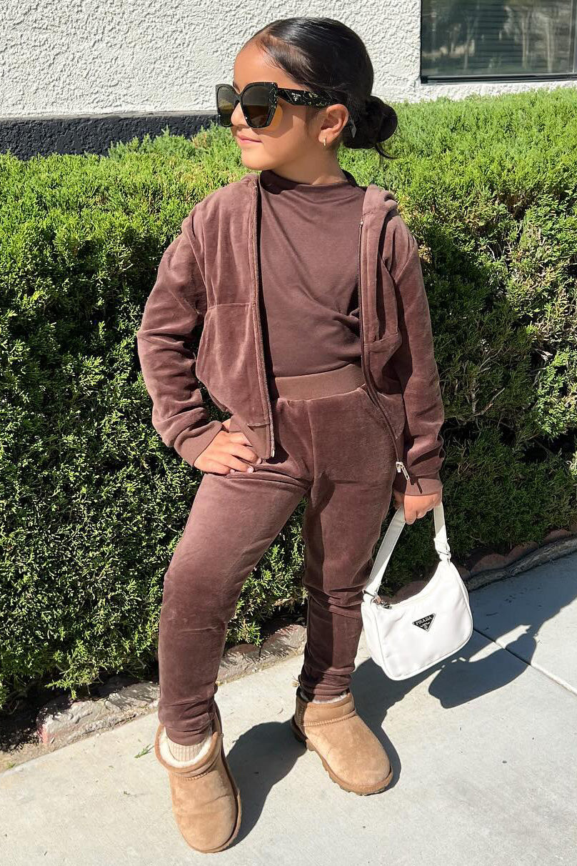 Mini Original Trendsetter II Velour Set - Chocolate