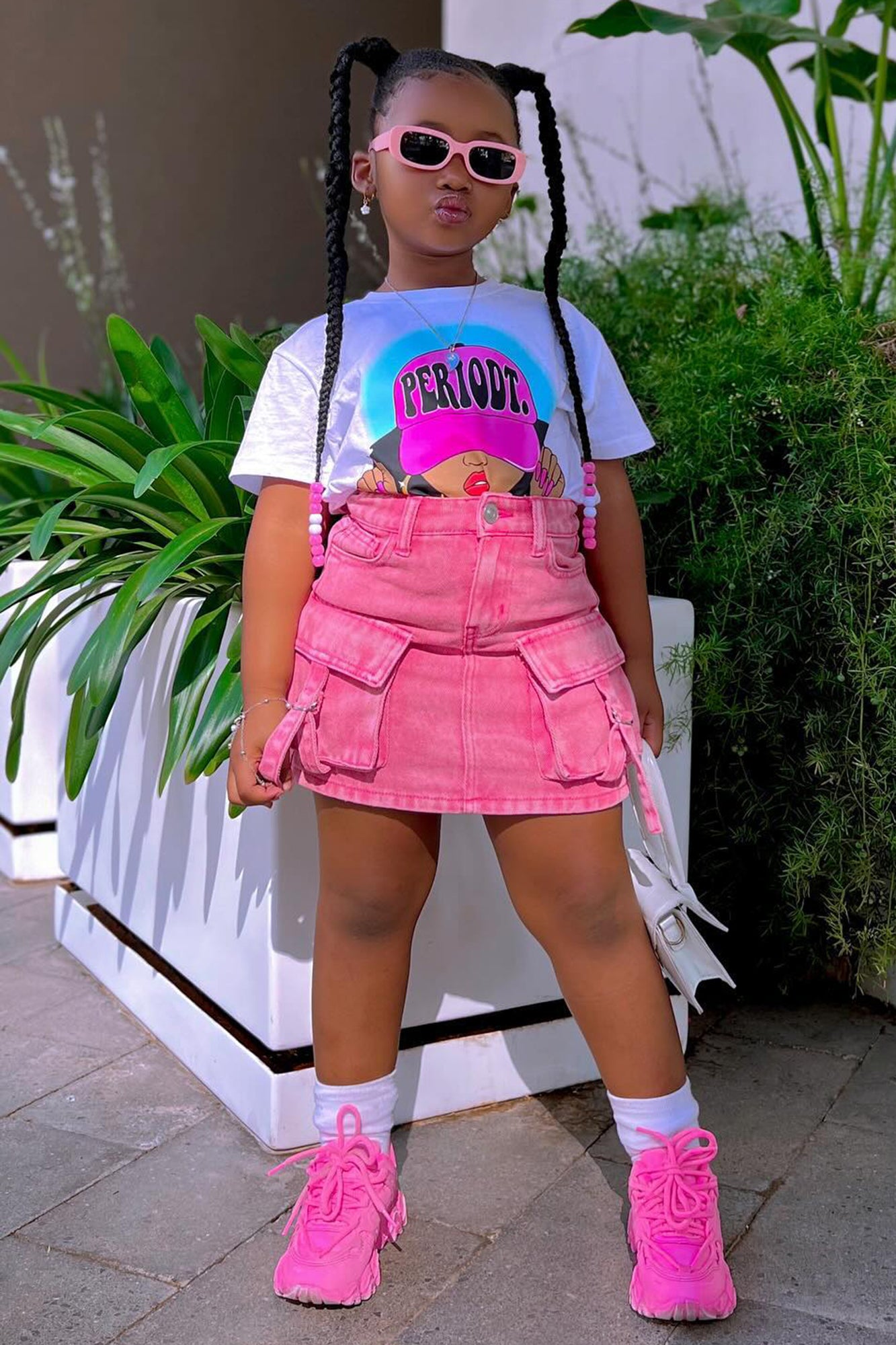 Mini Periodt Queen Short Sleeve Tee - White