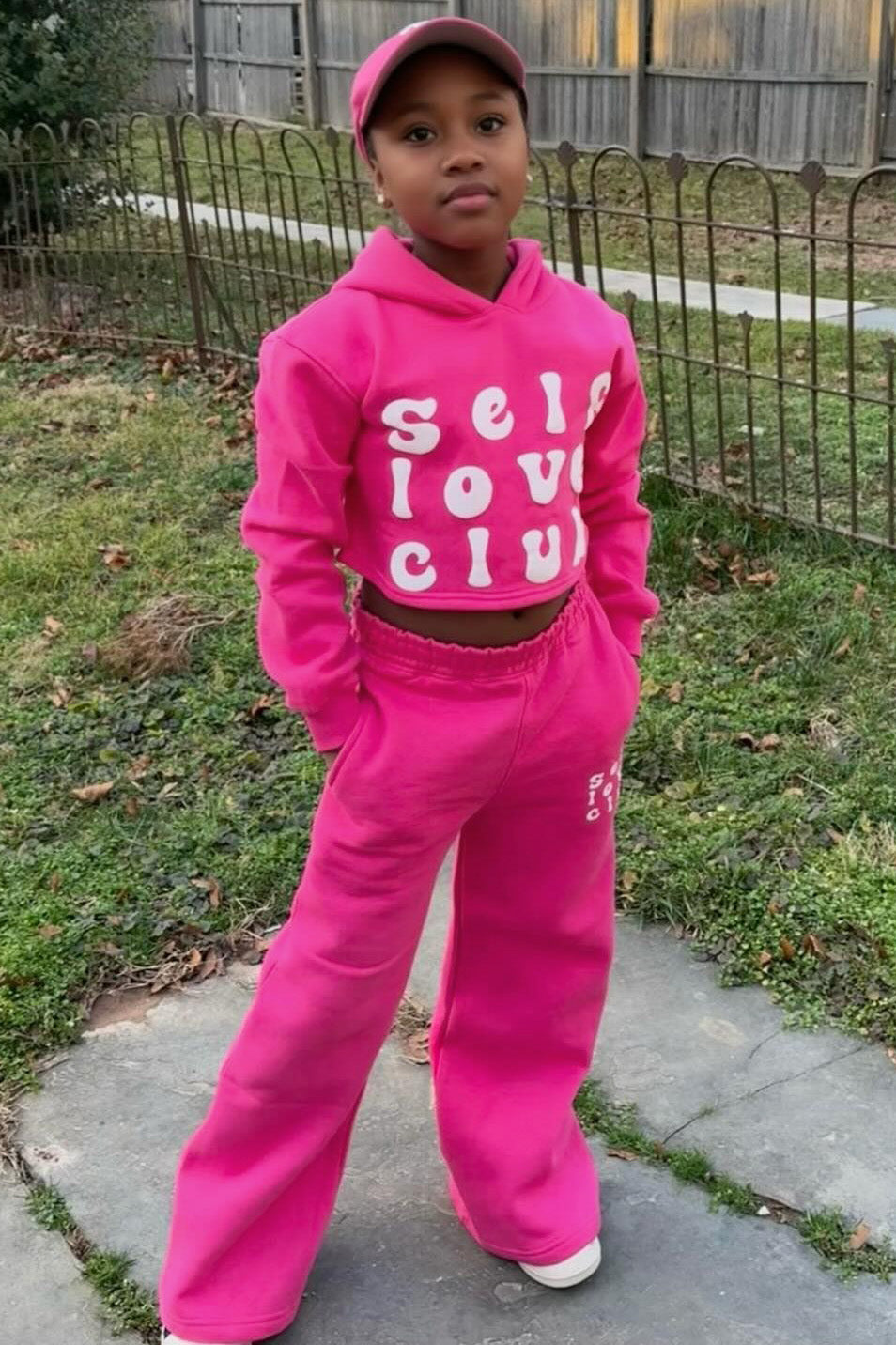 Mini Self Love Club Jogger Set - Pink