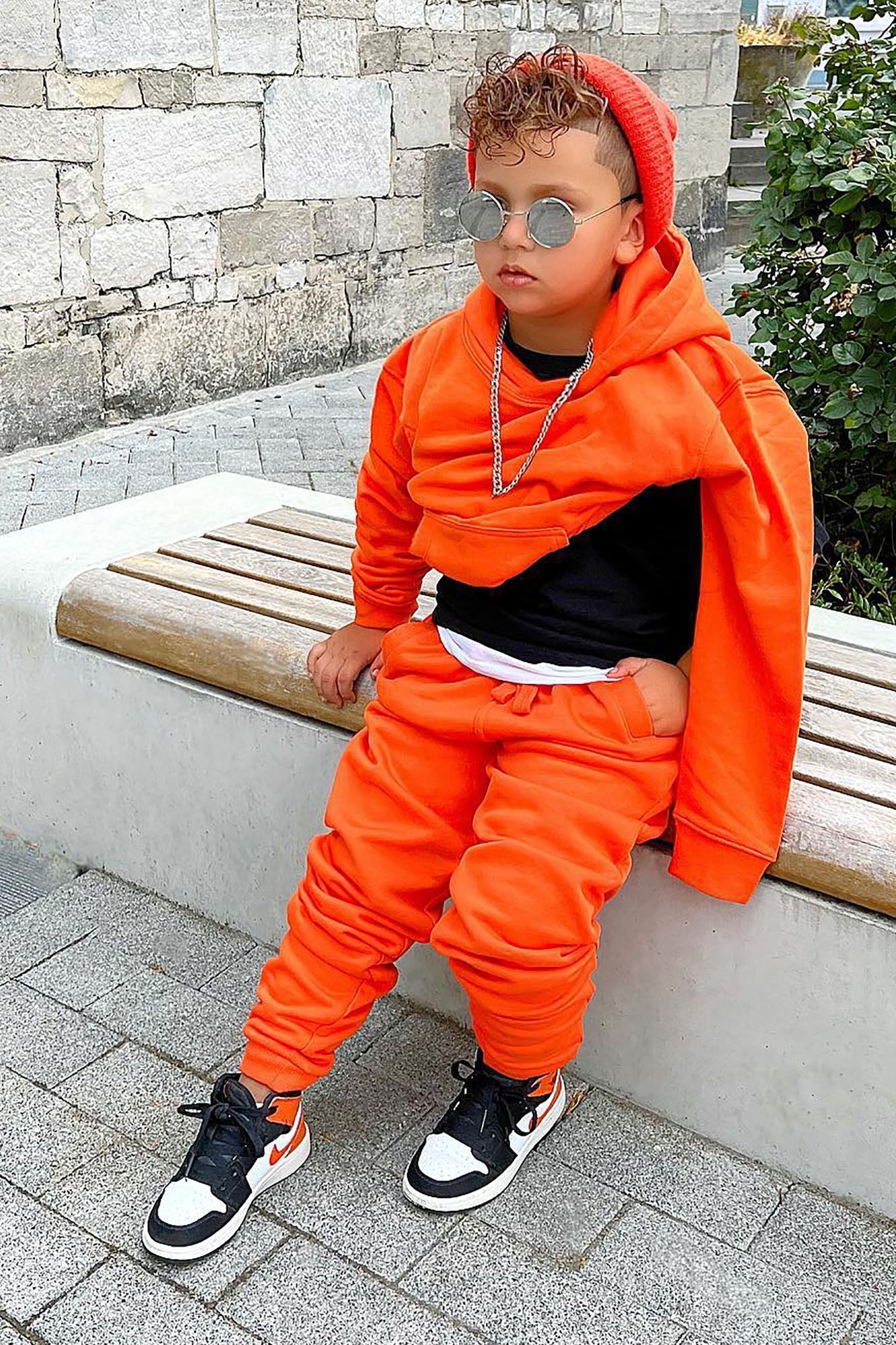 Mini Stole Your Toys Oversized Hoodie - Orange