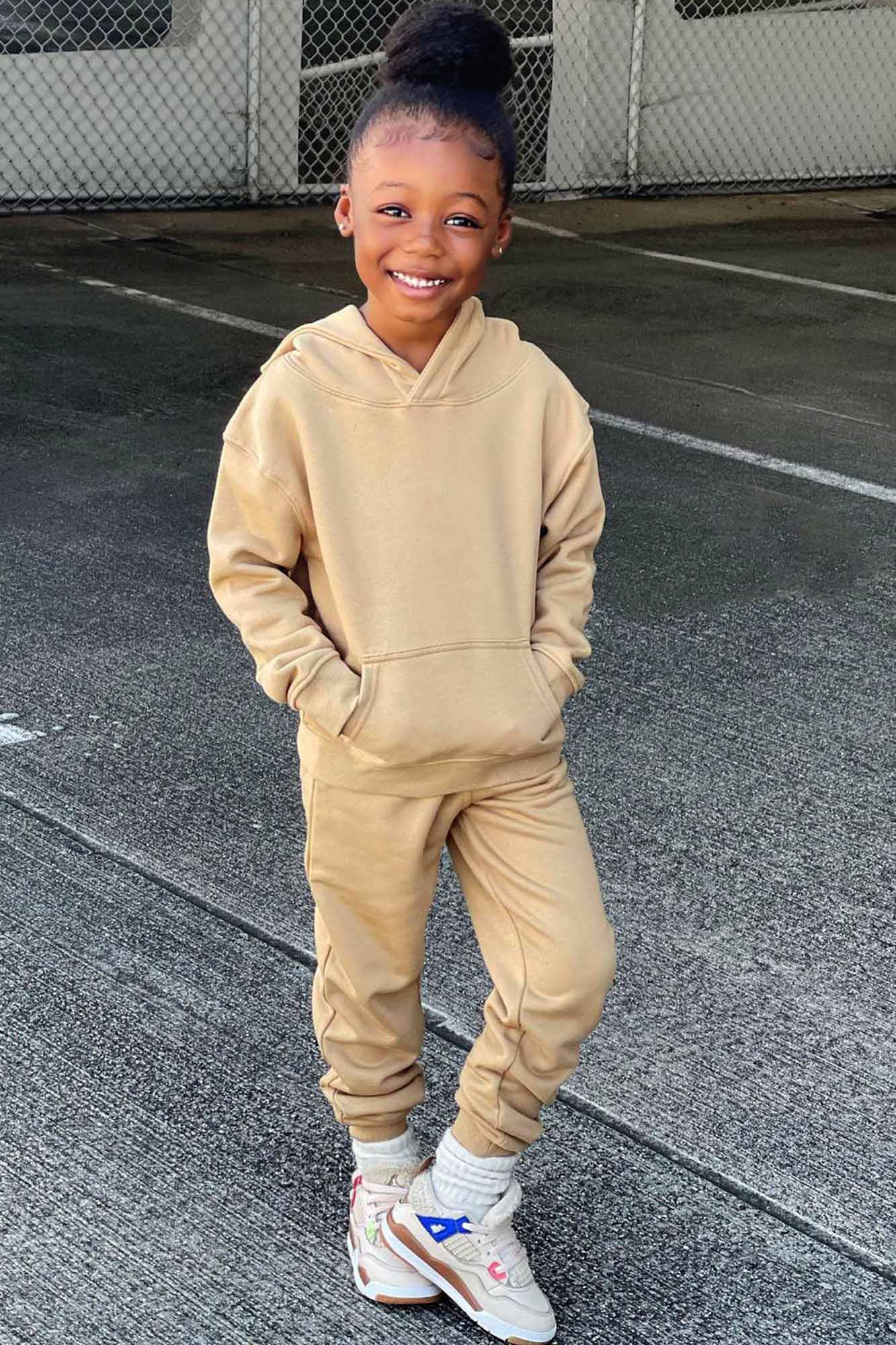 Mini Stole Your Toys Oversized Hoodie - Nude