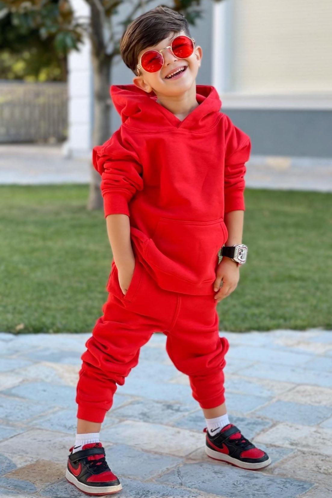 Mini Stole Your Toys Oversized Jogger - Red