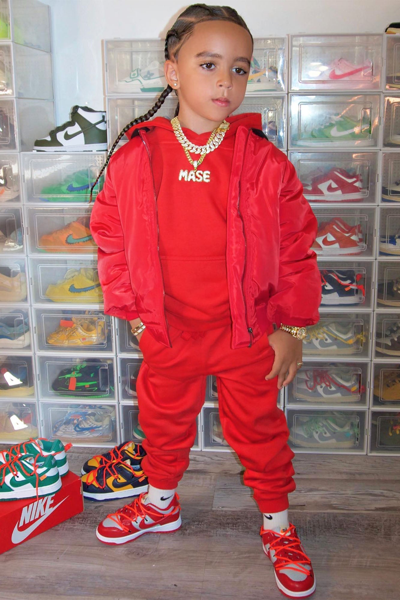 Mini Stole Your Toys Oversized Jogger - Red