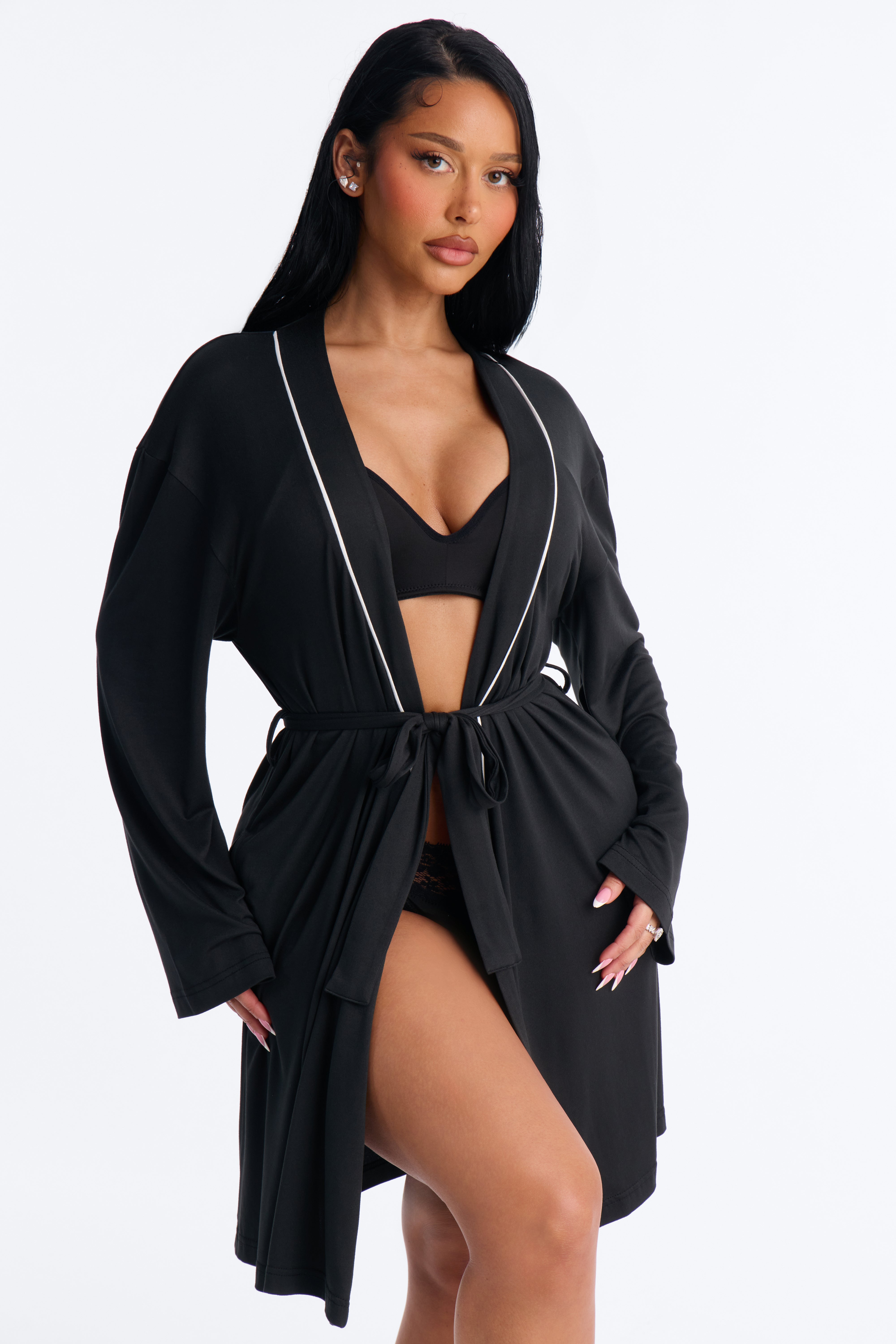 In the Morning PJ Robe - Black
