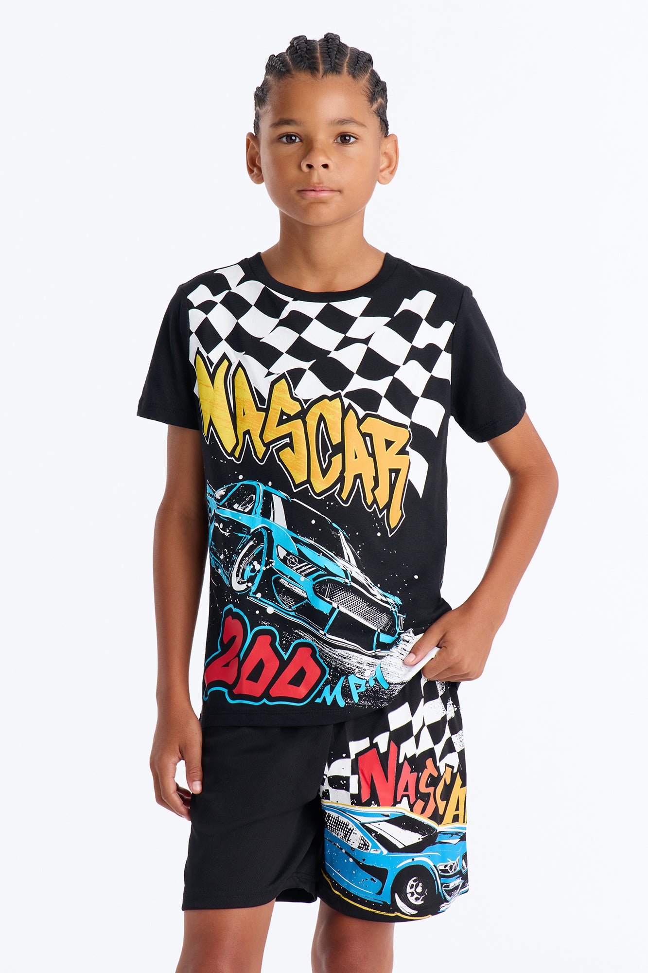 Mini Nascar 200 MPH Short Set - Black