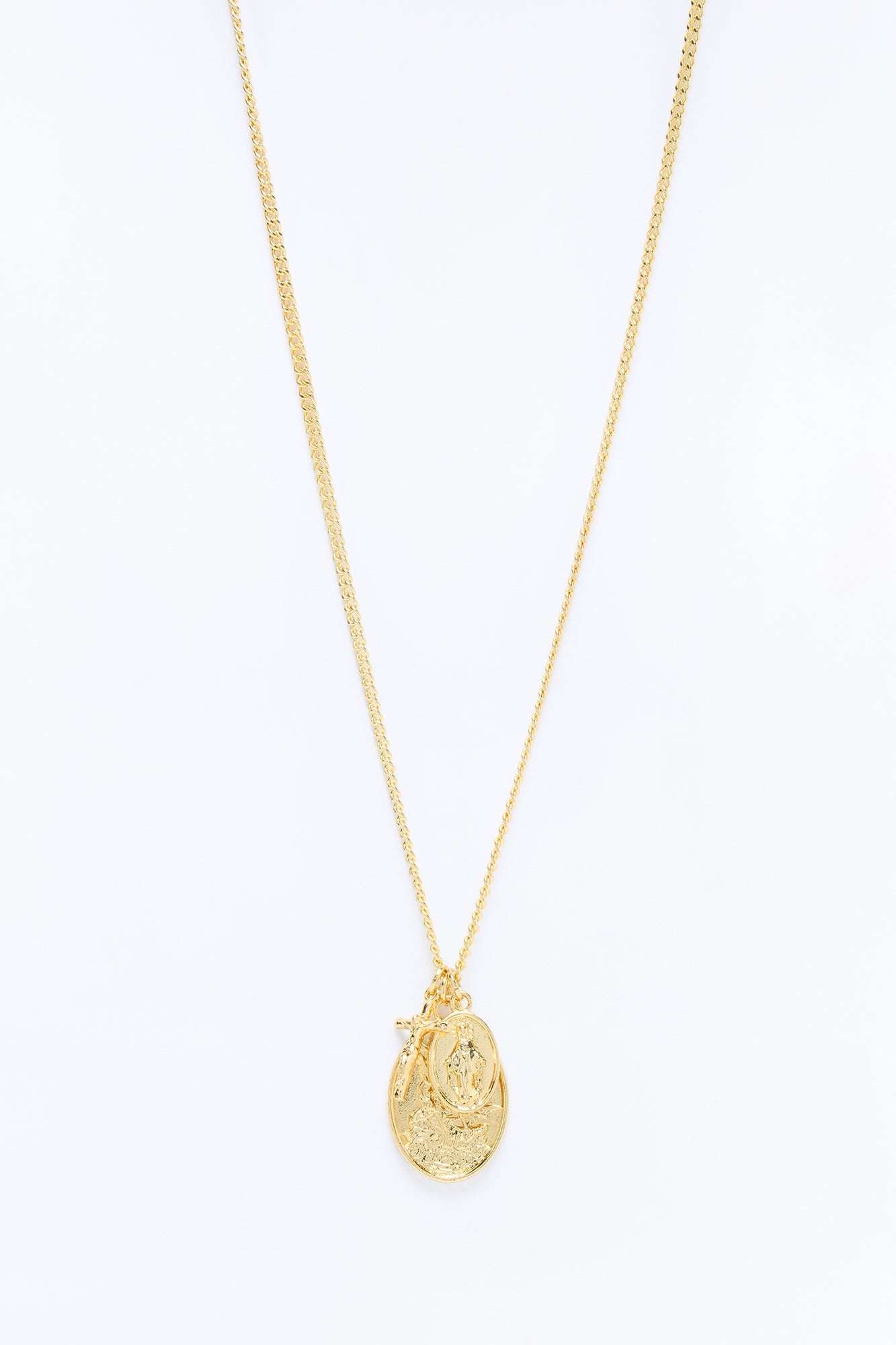 Heaven's Armor Pendant Chain Necklace - Gold