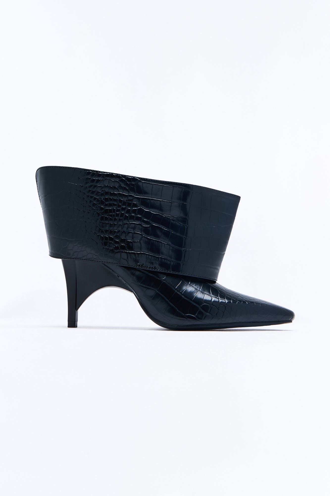 Next Revenge Overlay Heeled Booties - Black