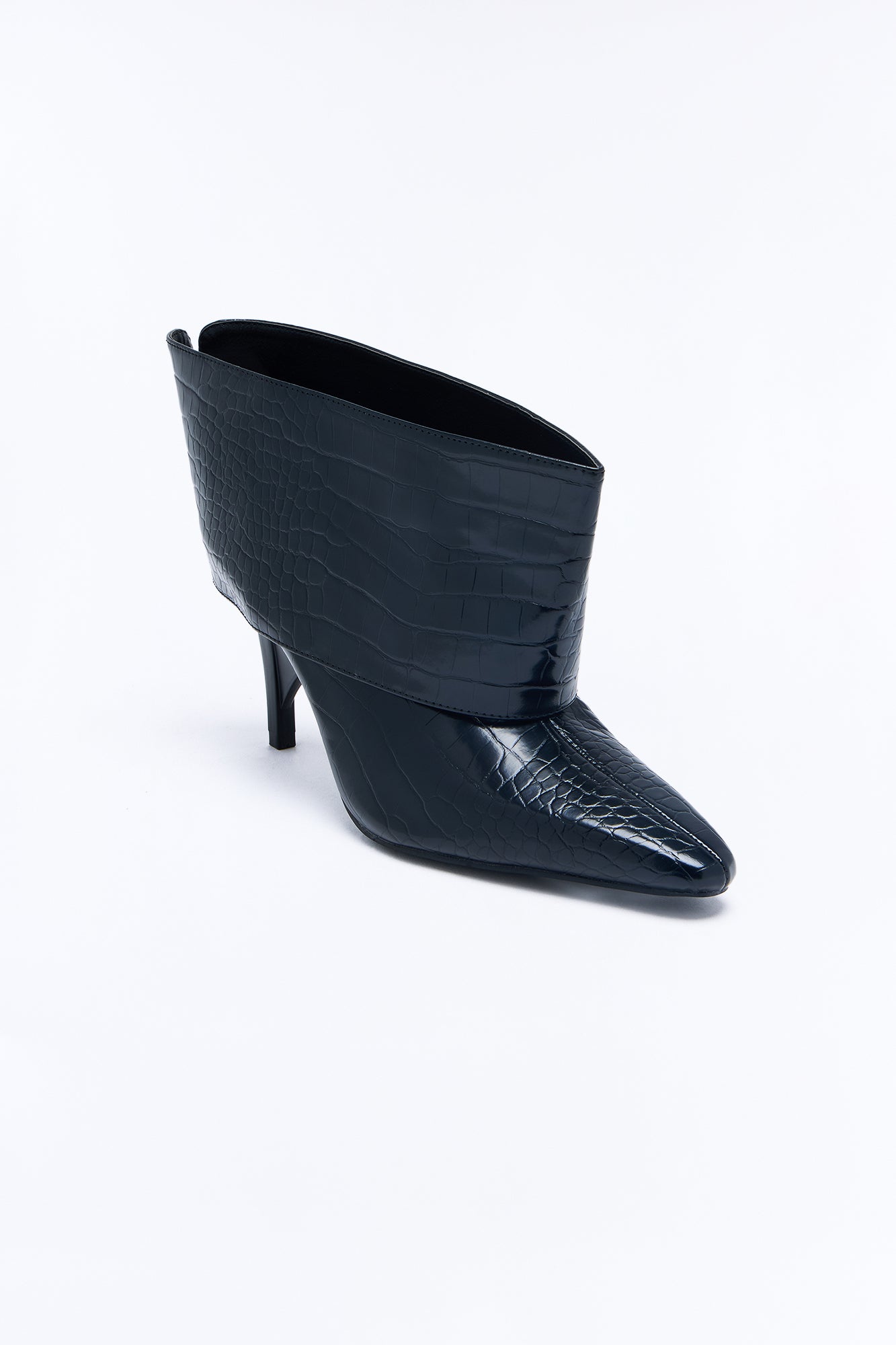 Next Revenge Overlay Heeled Booties - Black