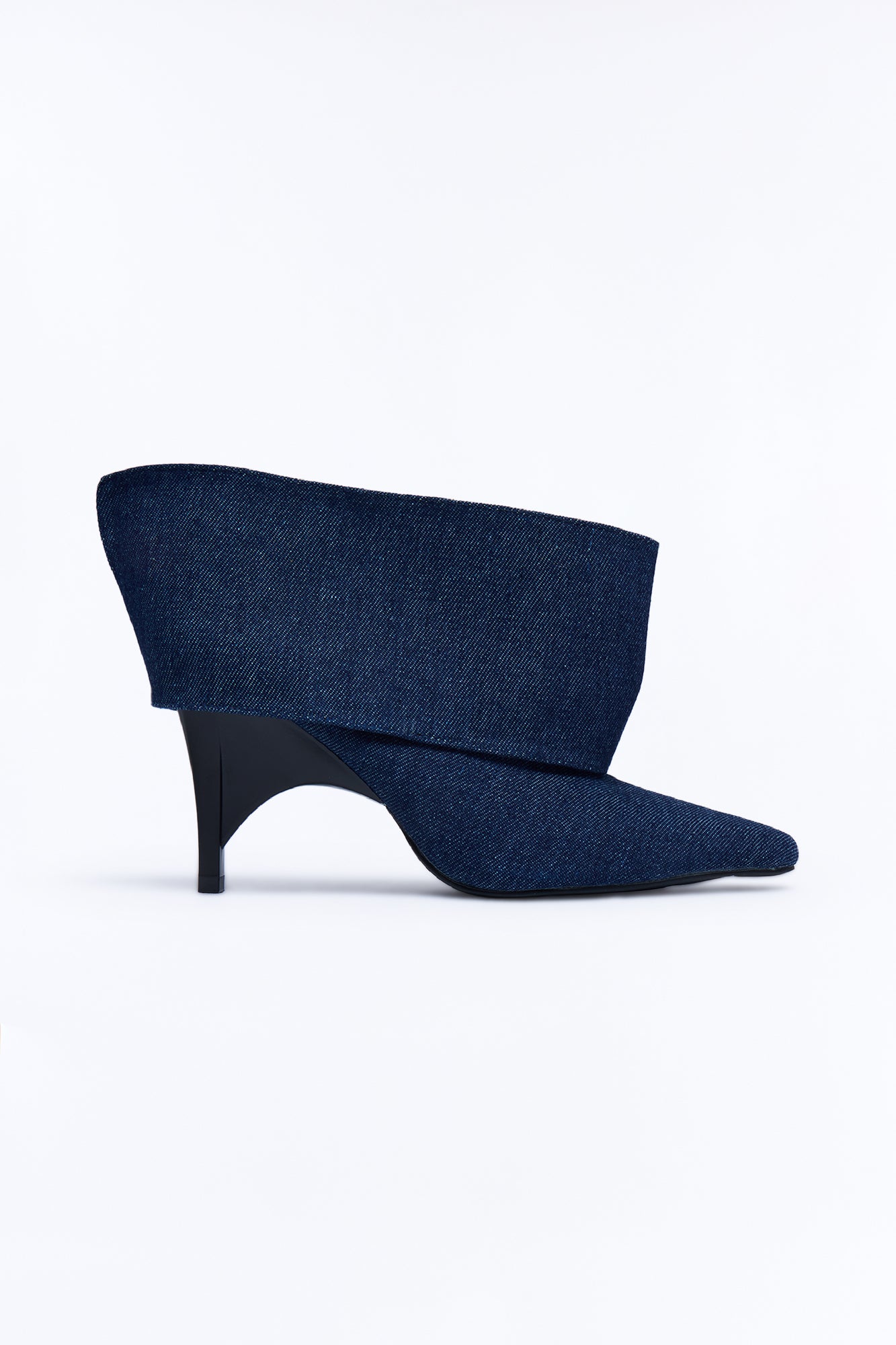 Next Revenge Overlay Heeled Booties - Denim