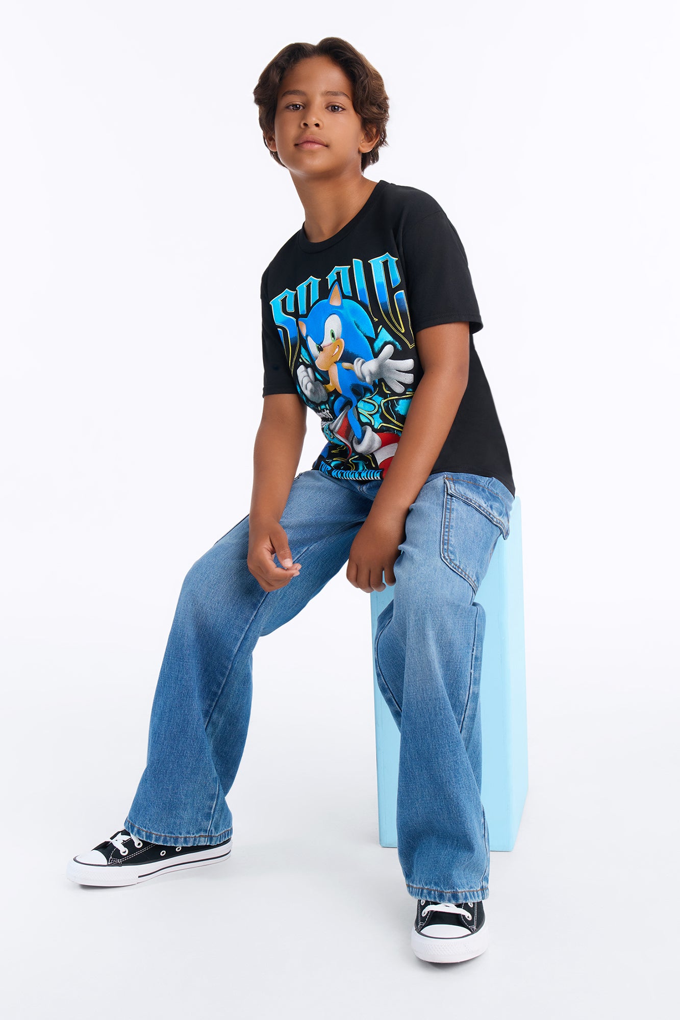 Mini Sonic Rock And Roll Short Sleeve Tee - Black