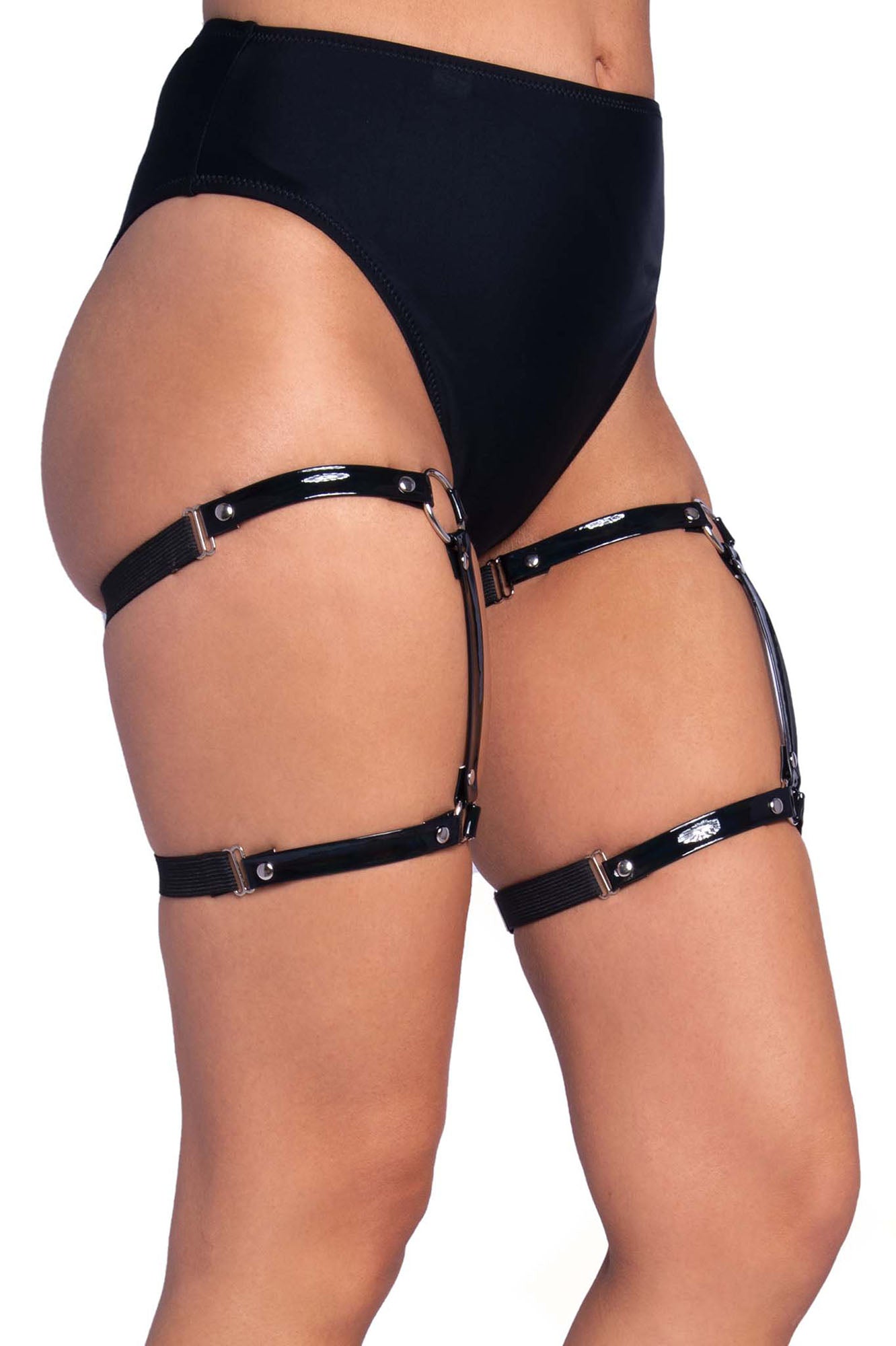Night Queen Leg Harness Set - Black