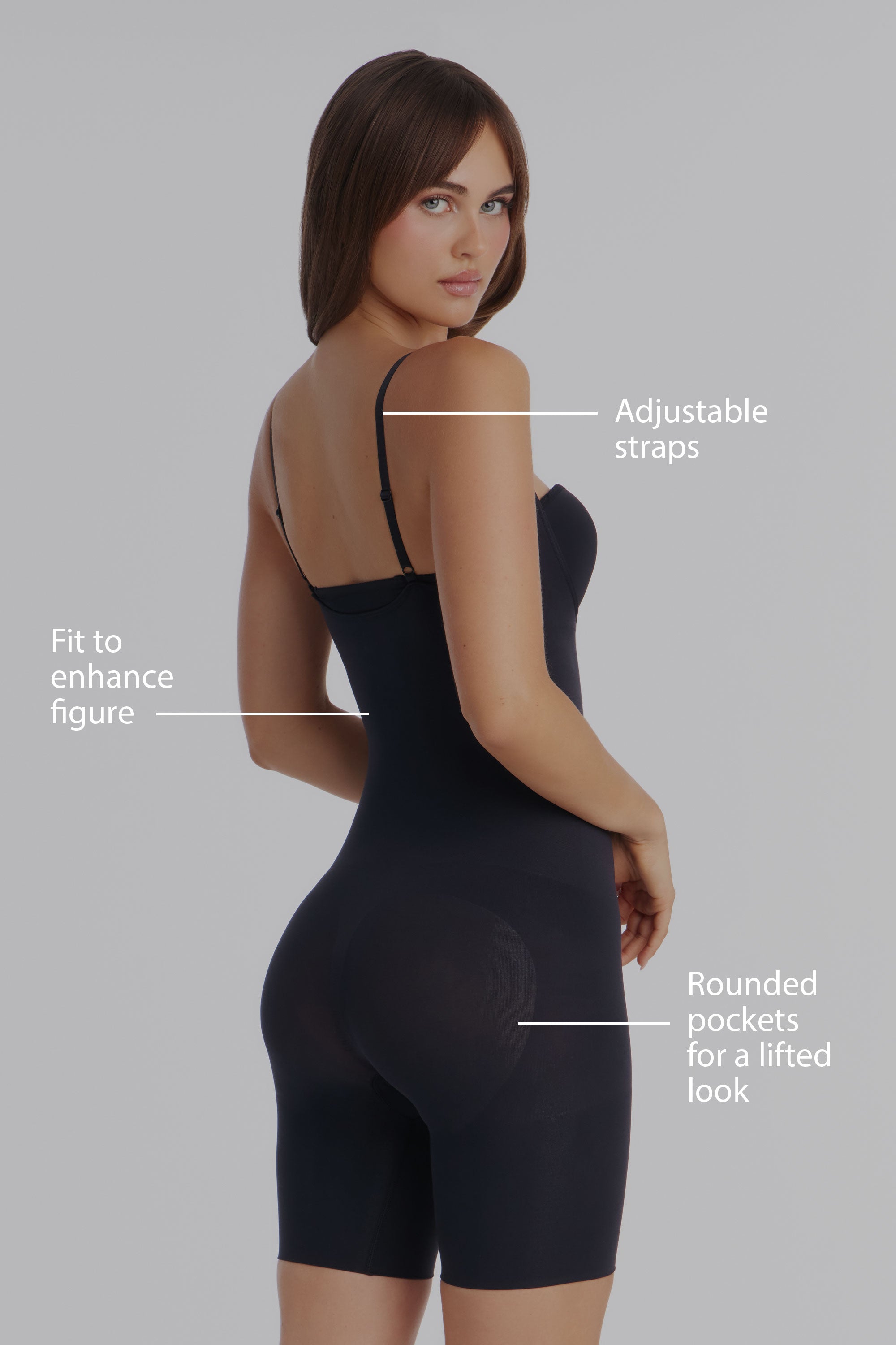 Nova Sculpt Seamless Strong Compression Butt Lifting Bodysuit - Black