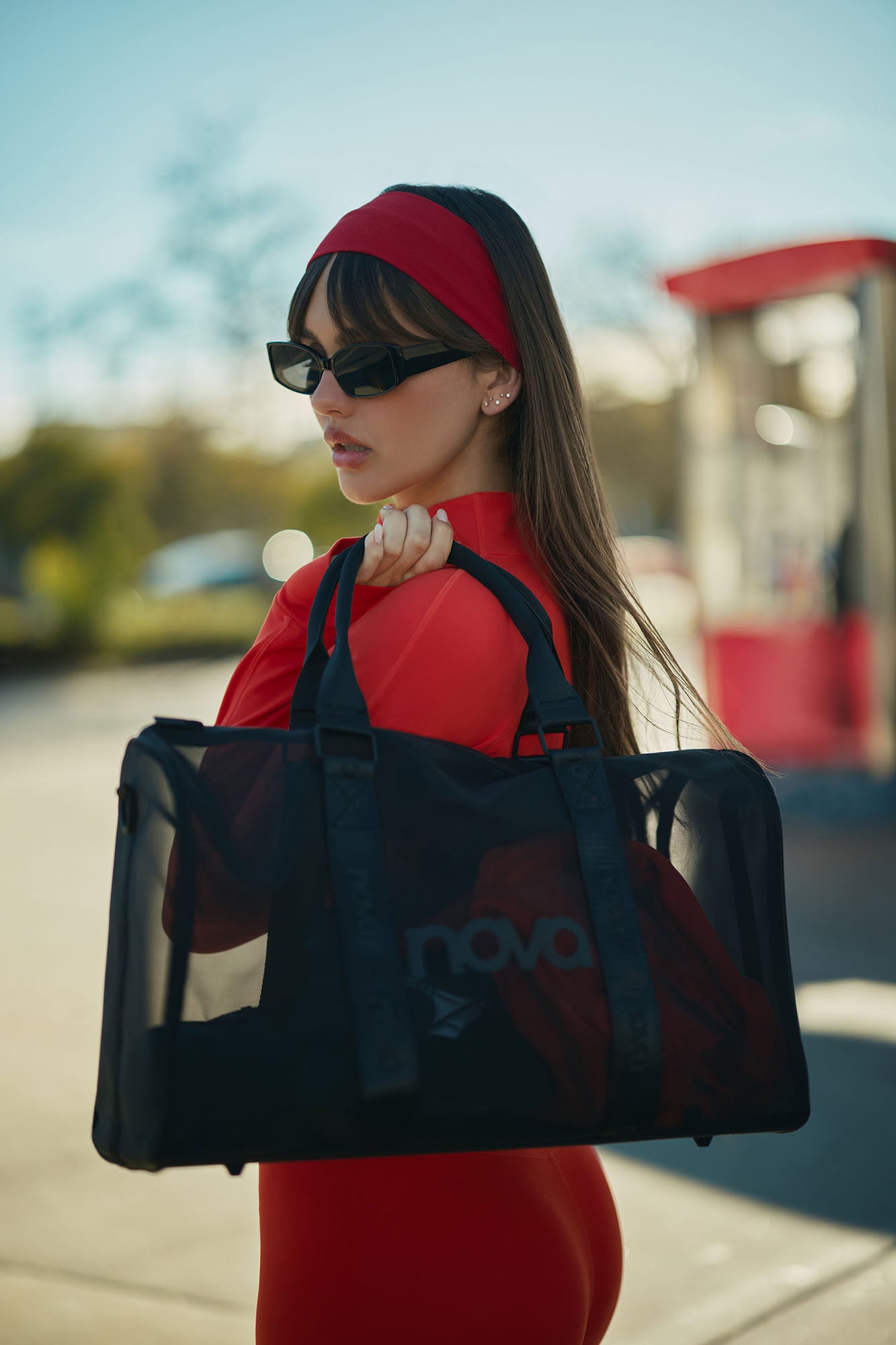 Nova Mesh Gym Duffel Bag - Black