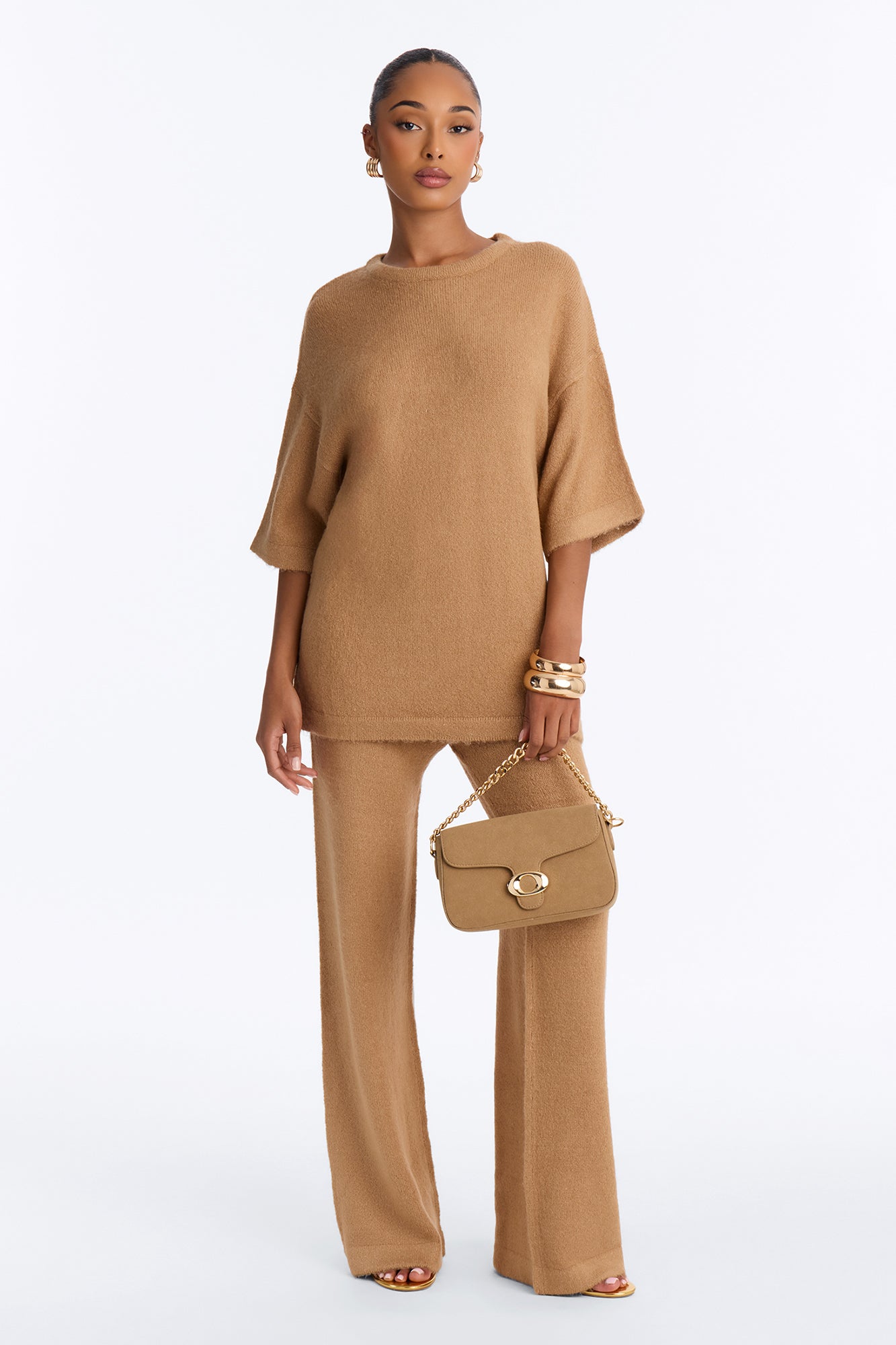 Quiet Comfort Sweater Pant Set - Camel