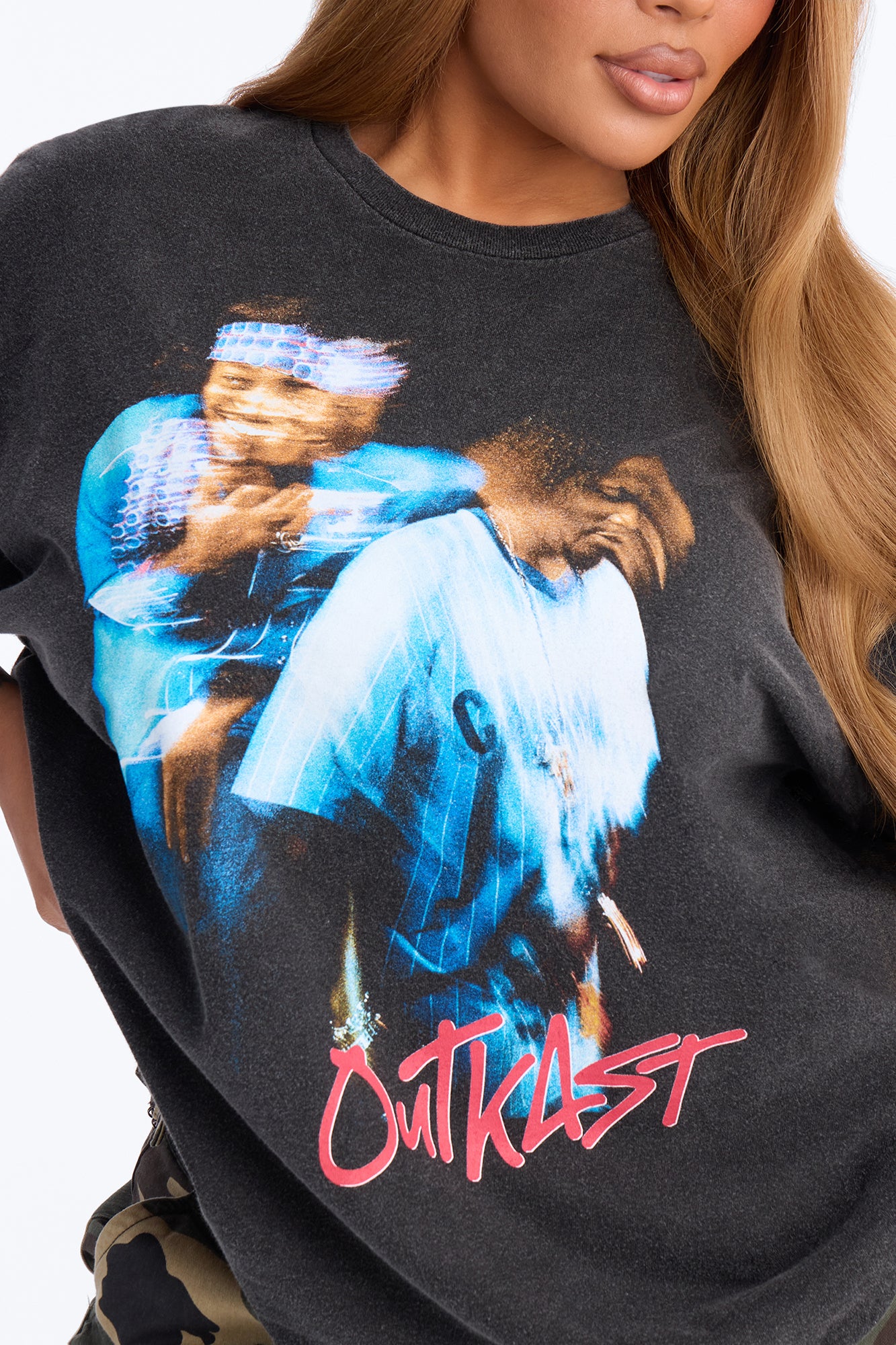 Outkast Blur Pose Washed Tee - Black